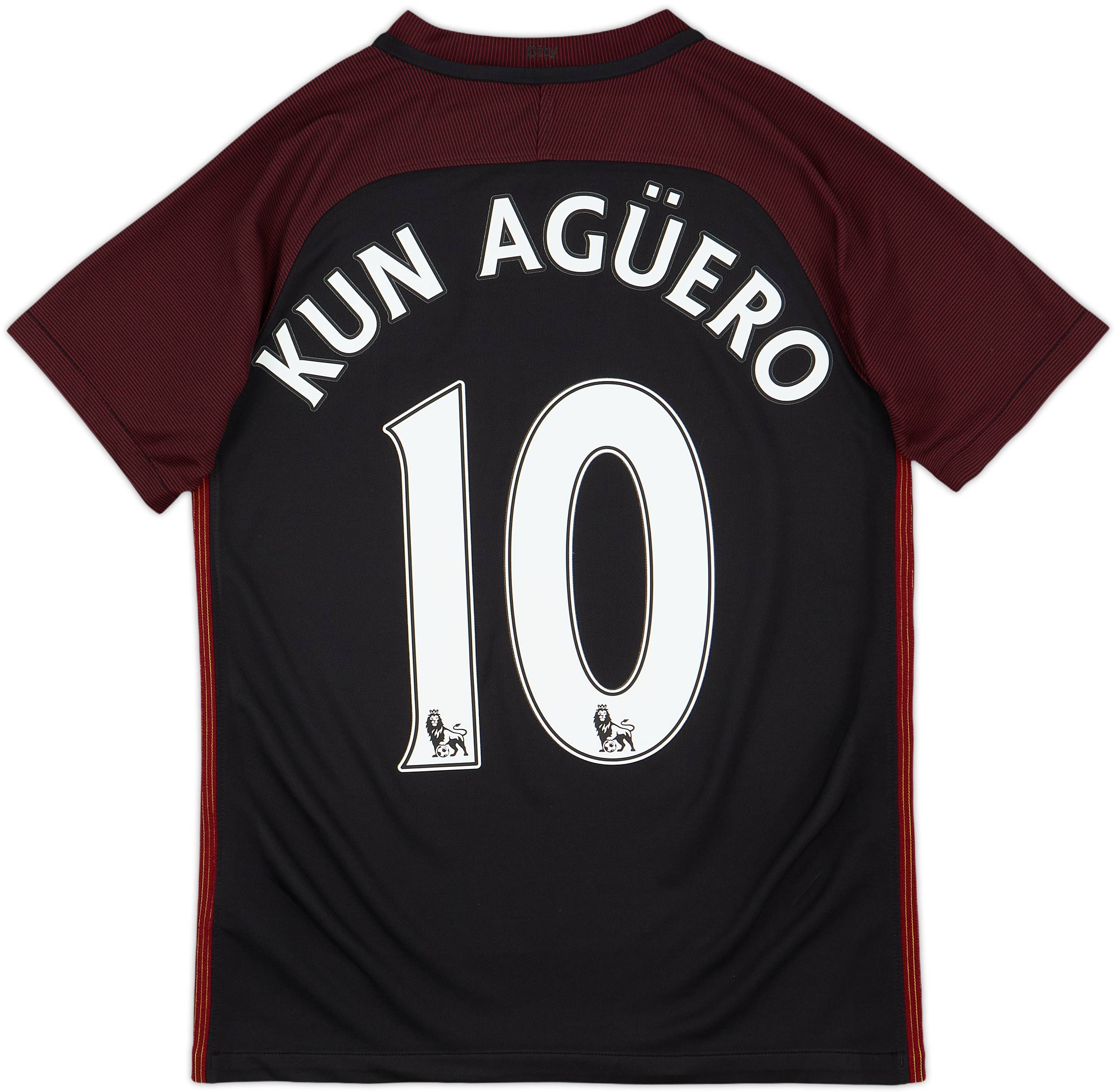 2016-17 Manchester City Away Shirt Kun Aguero #10 - 10/10