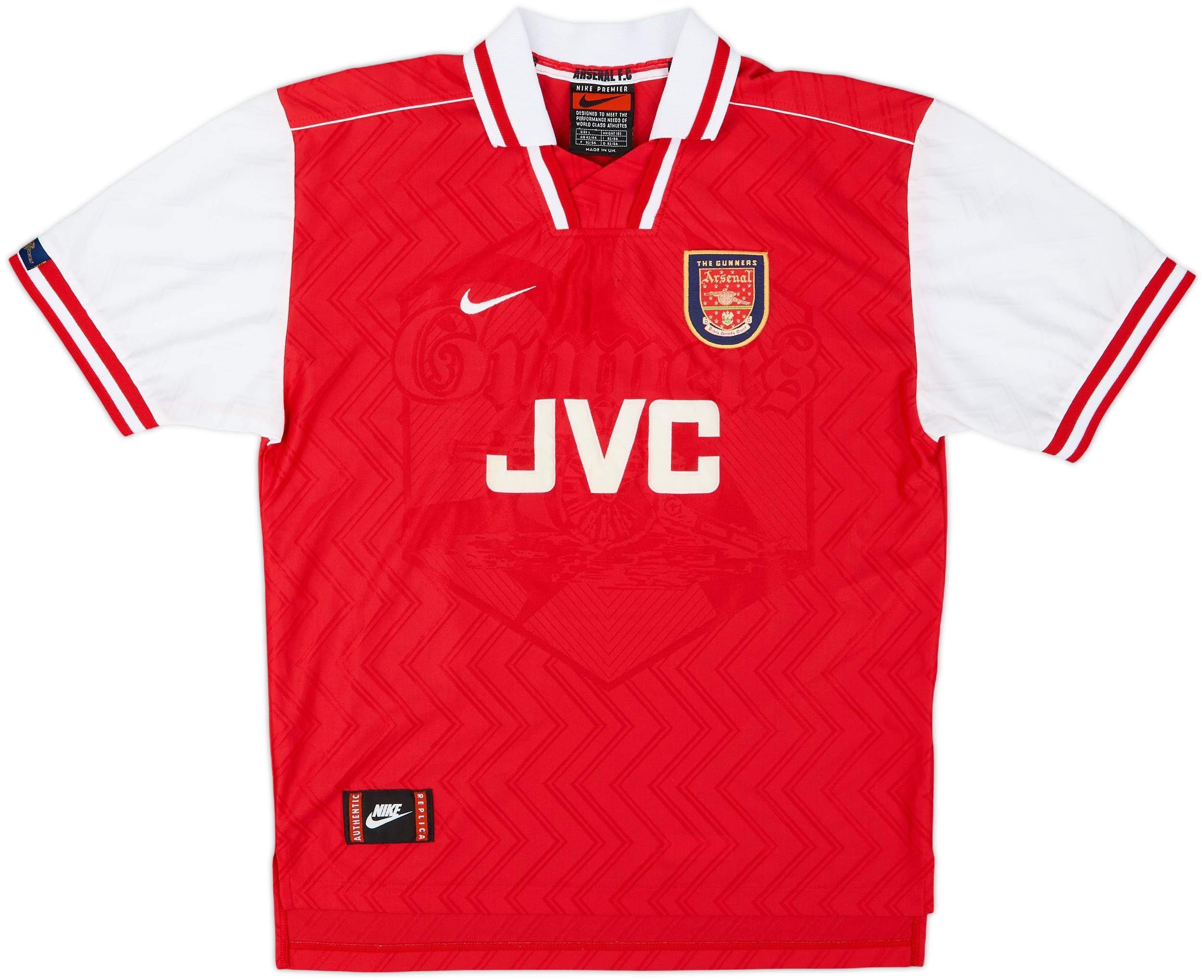 1996-98 Arsenal Home Shirt Wright #8 - 6/10 - (L)