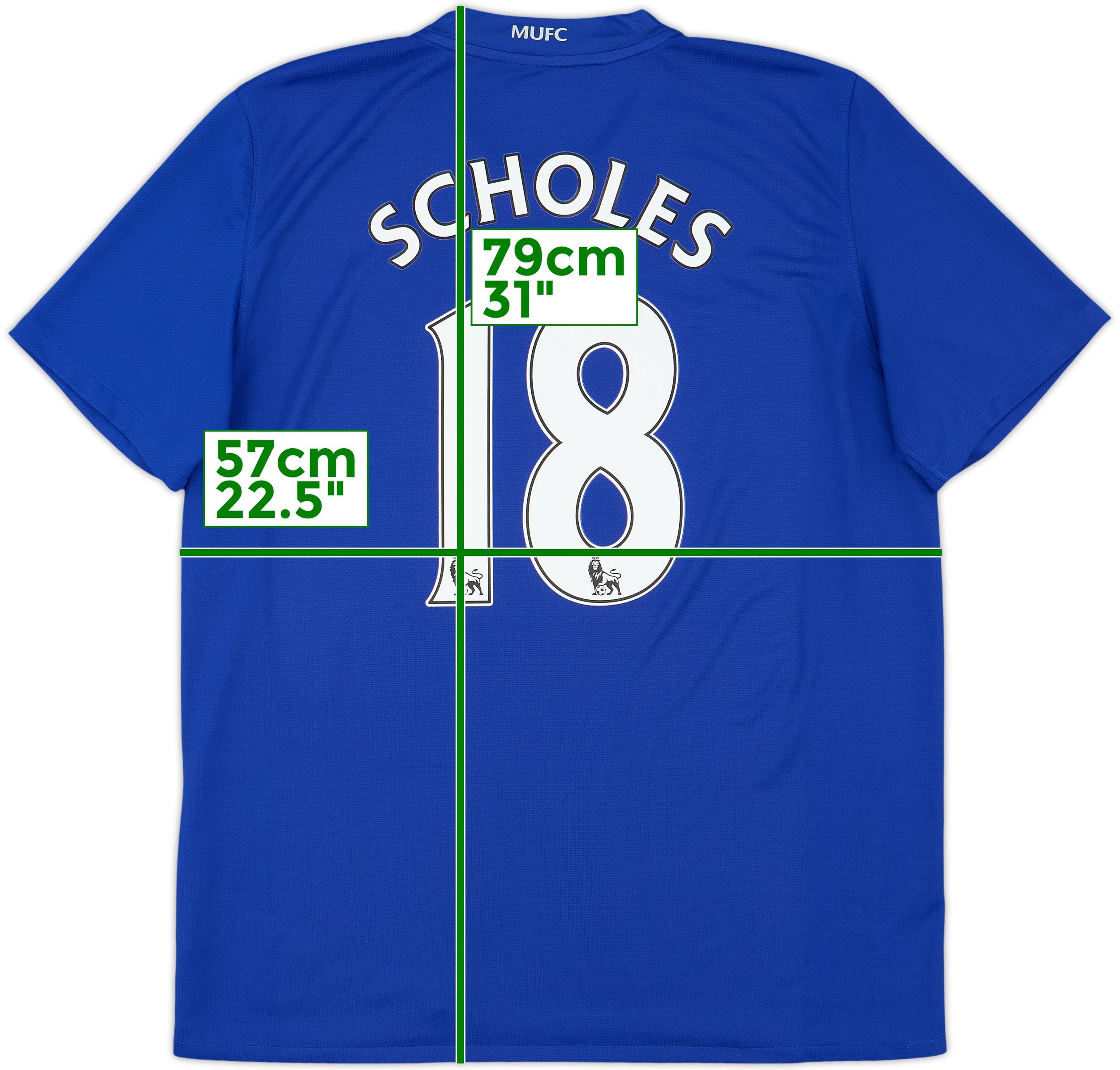 2008-09 Manchester United Third Shirt Scholes #18 - 8/10 - (L)