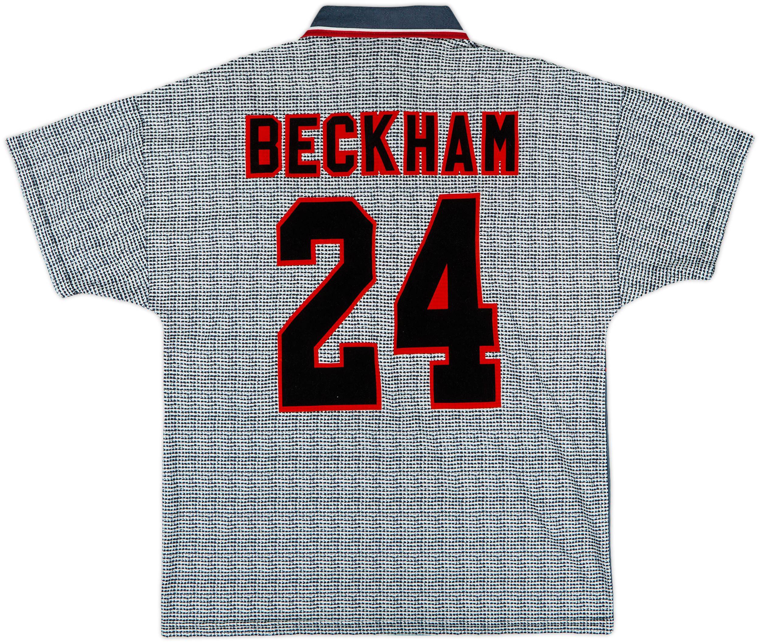1995-96 Manchester United Away Shirt Beckham #24 - 8/10 - (M)