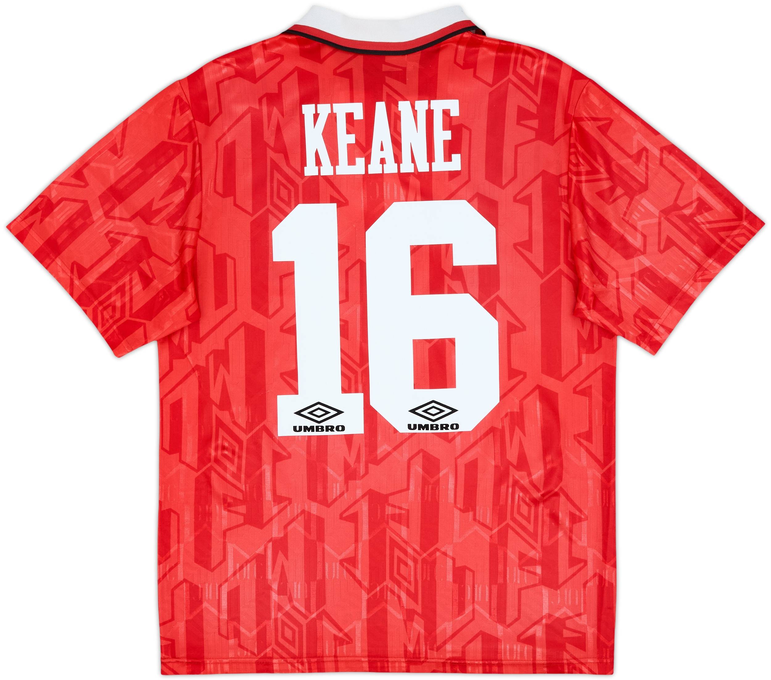 1992-94 Manchester United Home Shirt Keane #16 - 7/10 - (M)