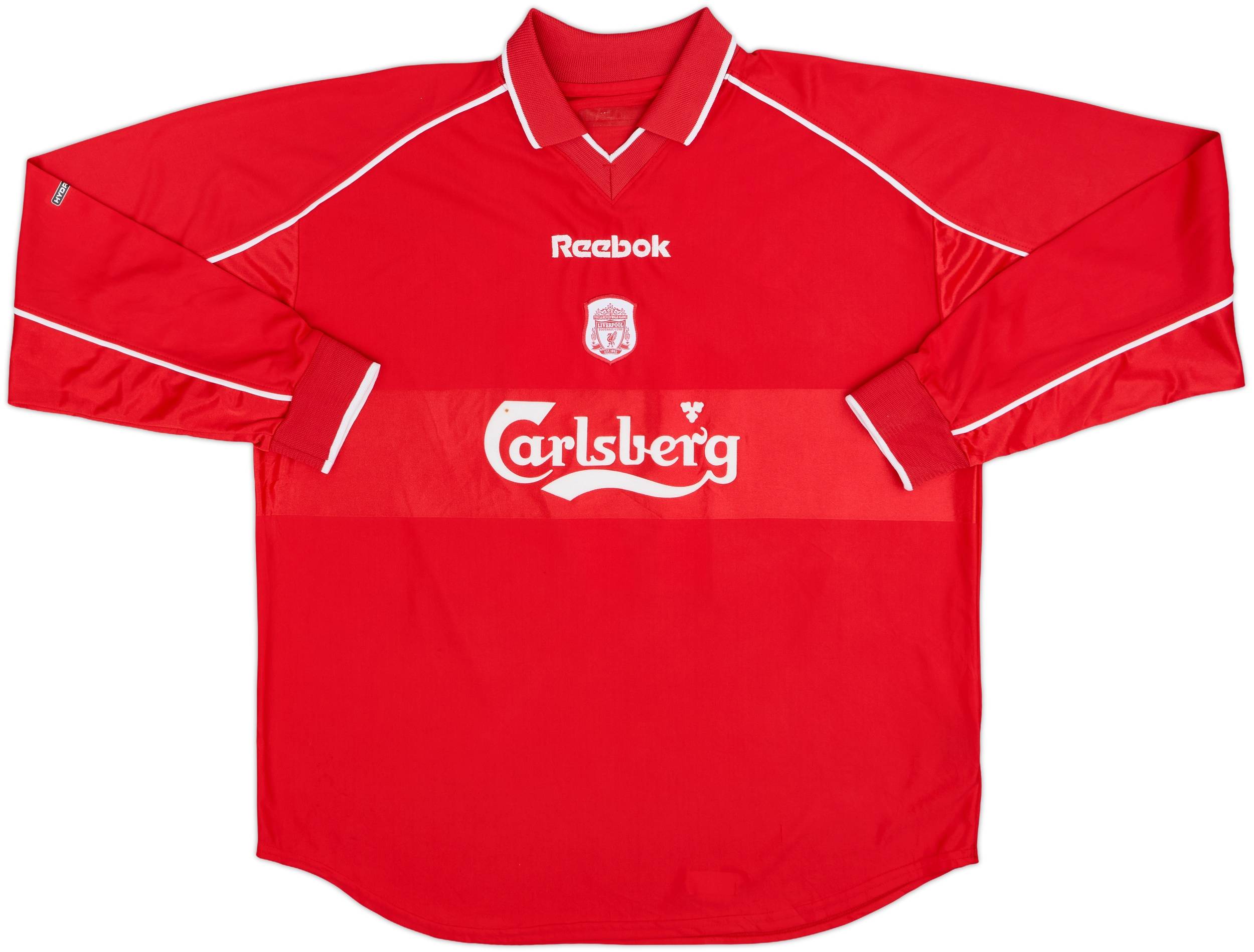 2000-02 Liverpool Home L/S Shirt Gerrard #17 - 7/10 - (XXL)