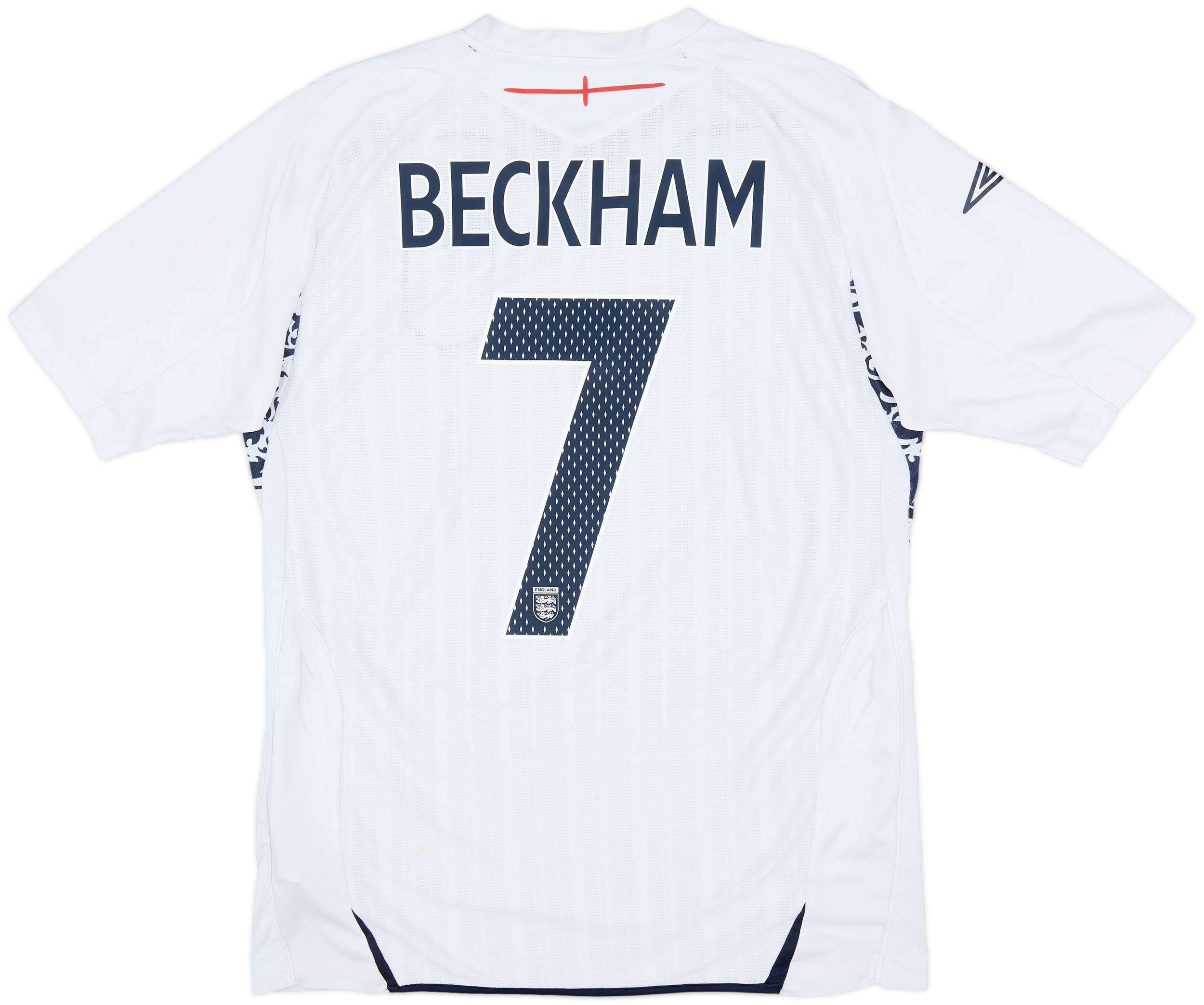 ウェア DEAD STOCK England game shirt BECKHAM 2007-09 England Home Shirt Beckham #7 - 6/10 - (M)