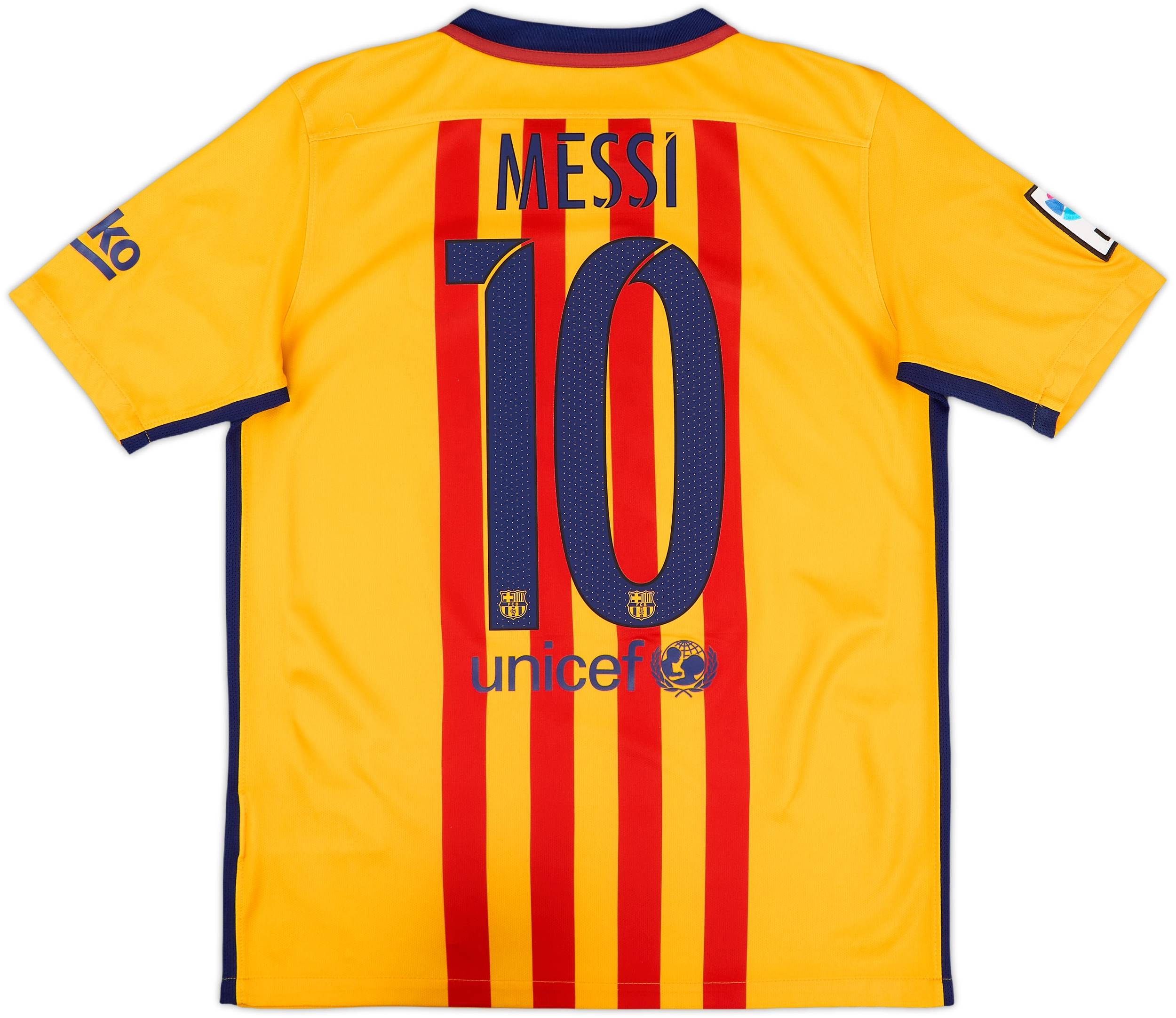2015-16 Barcelona Away Shirt Messi #10 - 9/10 - (XL.Boys)
