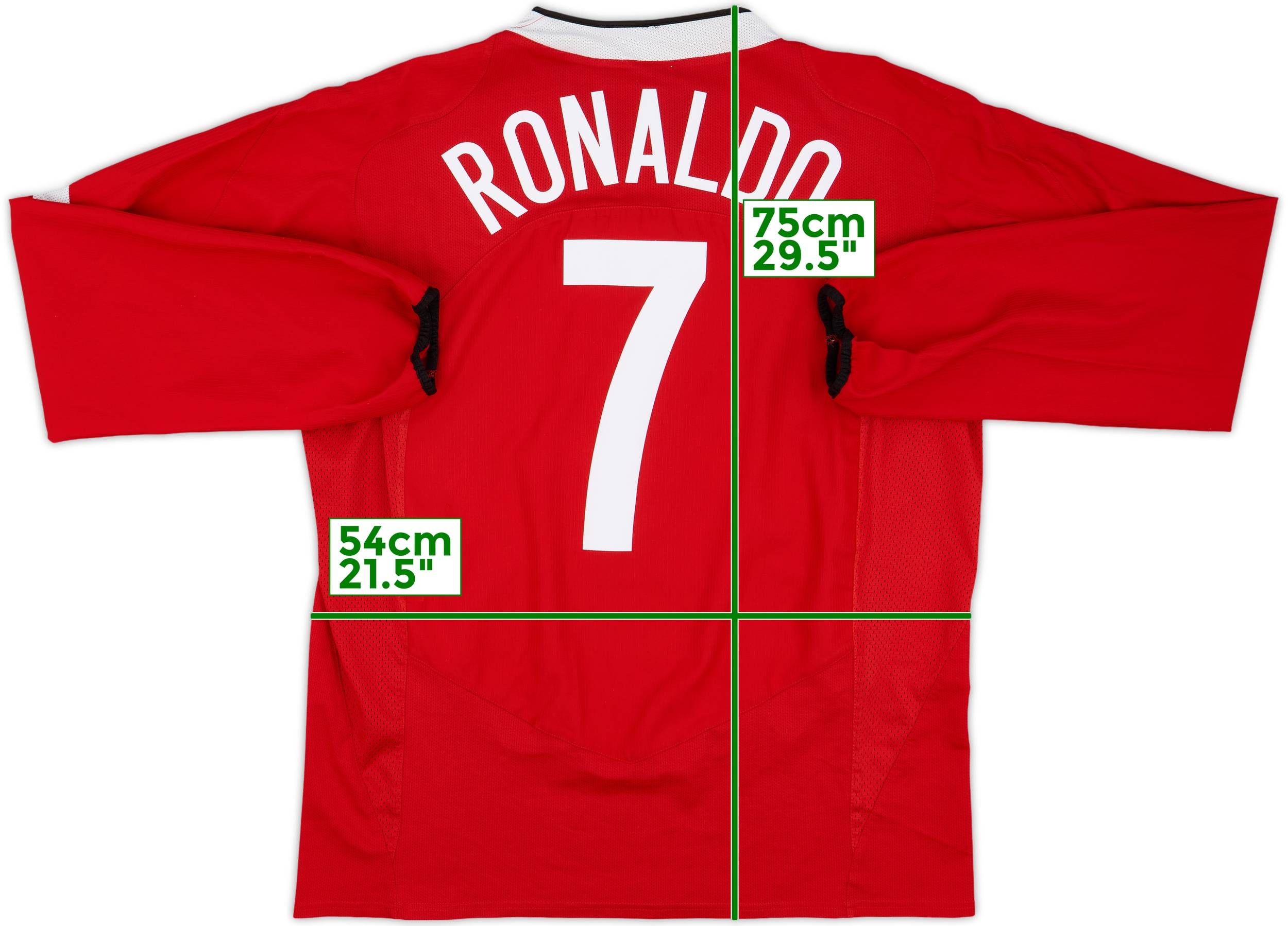ウェア Manchester Utd 2004 CL RONALDO 7 + Patch 2004-06 Manchester United Home L/S Shirt Ronaldo #7 - 7/10 - (L)