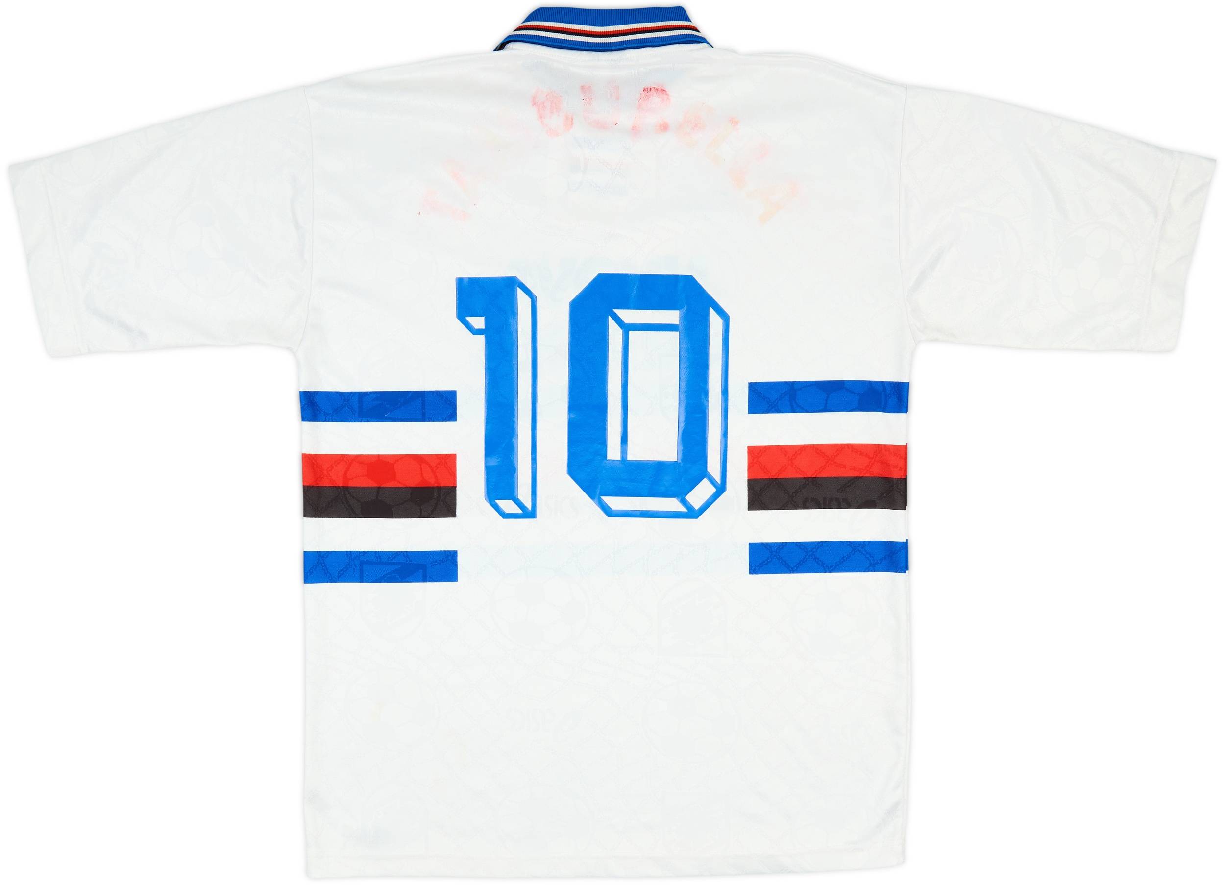 Sampdoria サンプドリア1994-1995 Awayサッカーユニフォー厶 Sampdoria Away football shirt 1994 - 1995. Sponsored by ERG