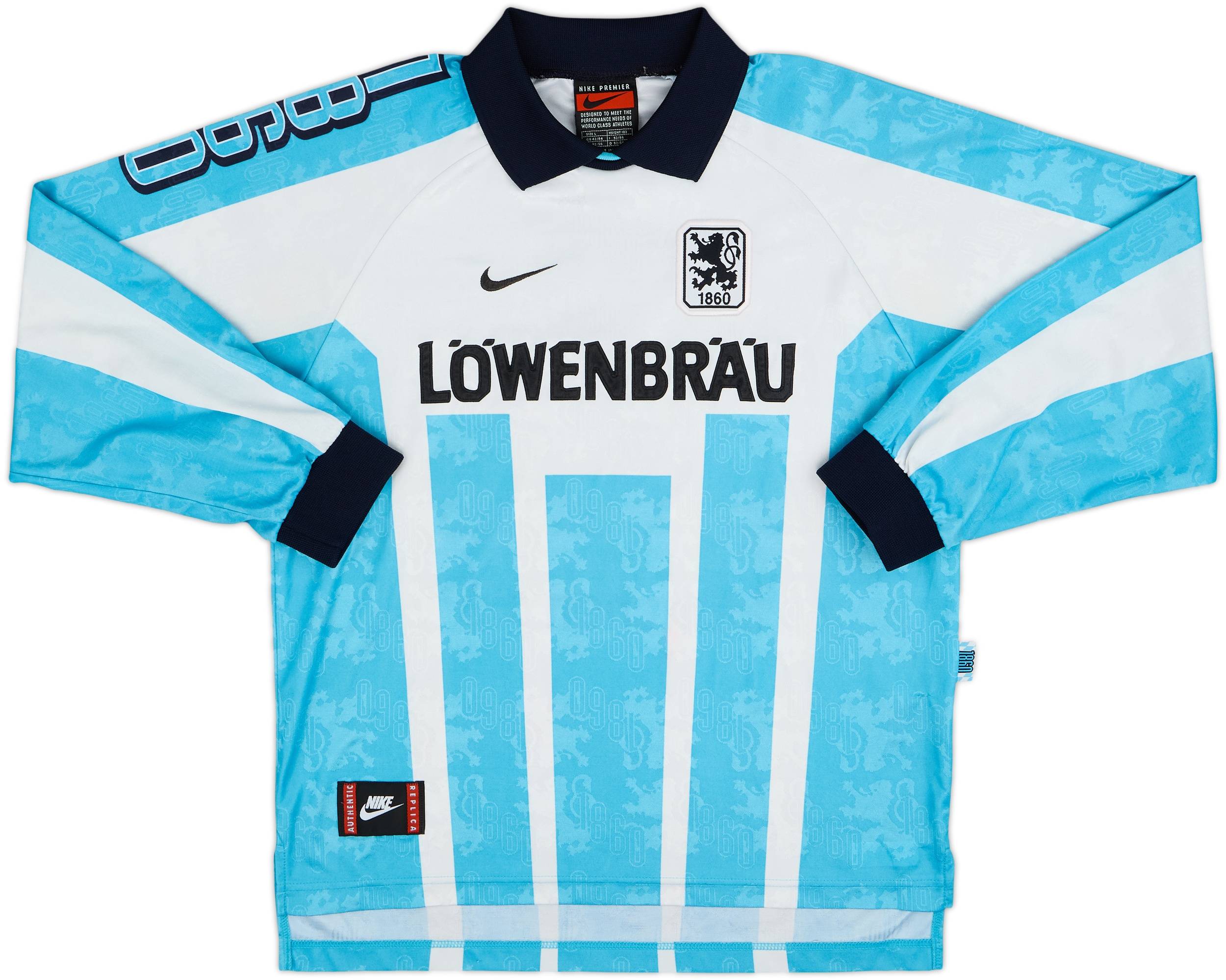 1996-97 1860 Munich Home L/S Shirt #7 - 6/10 - (L)