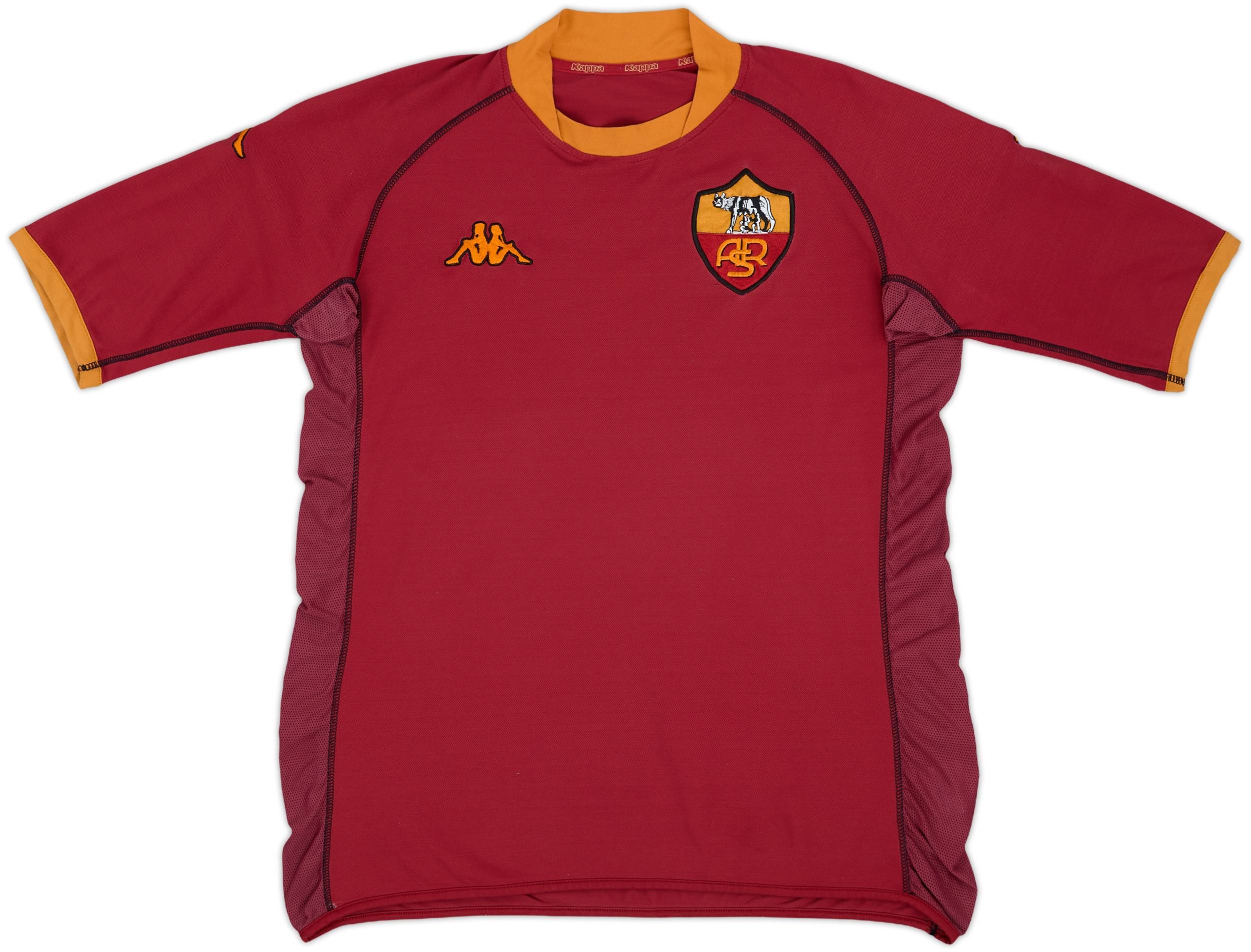 Totti 2001-02 Roma Home L/S Shirt Totti #10 - 8/10 - (XL)