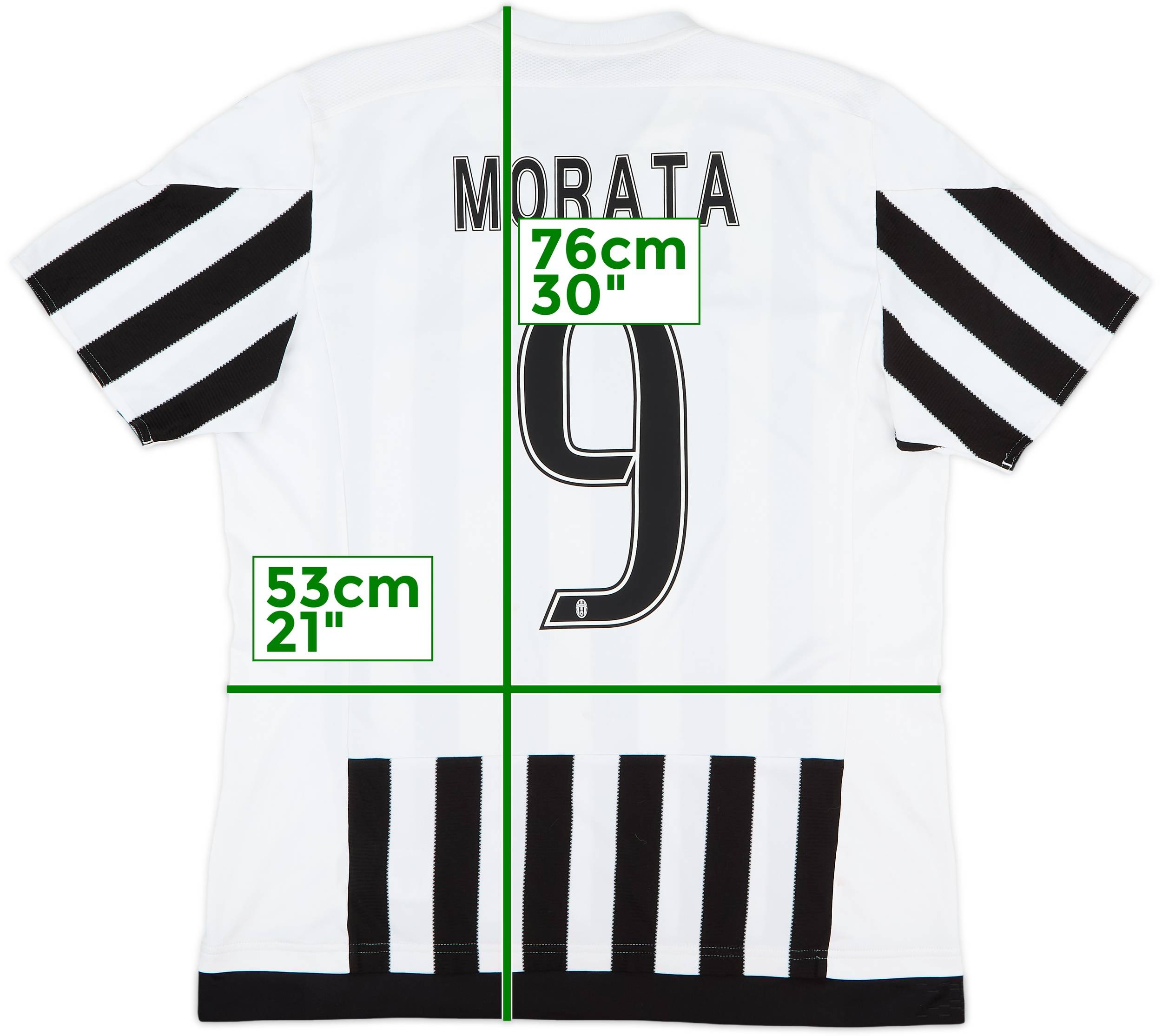 2015-16 Juventus Home Shirt Morata #9 - 7/10 - (L)