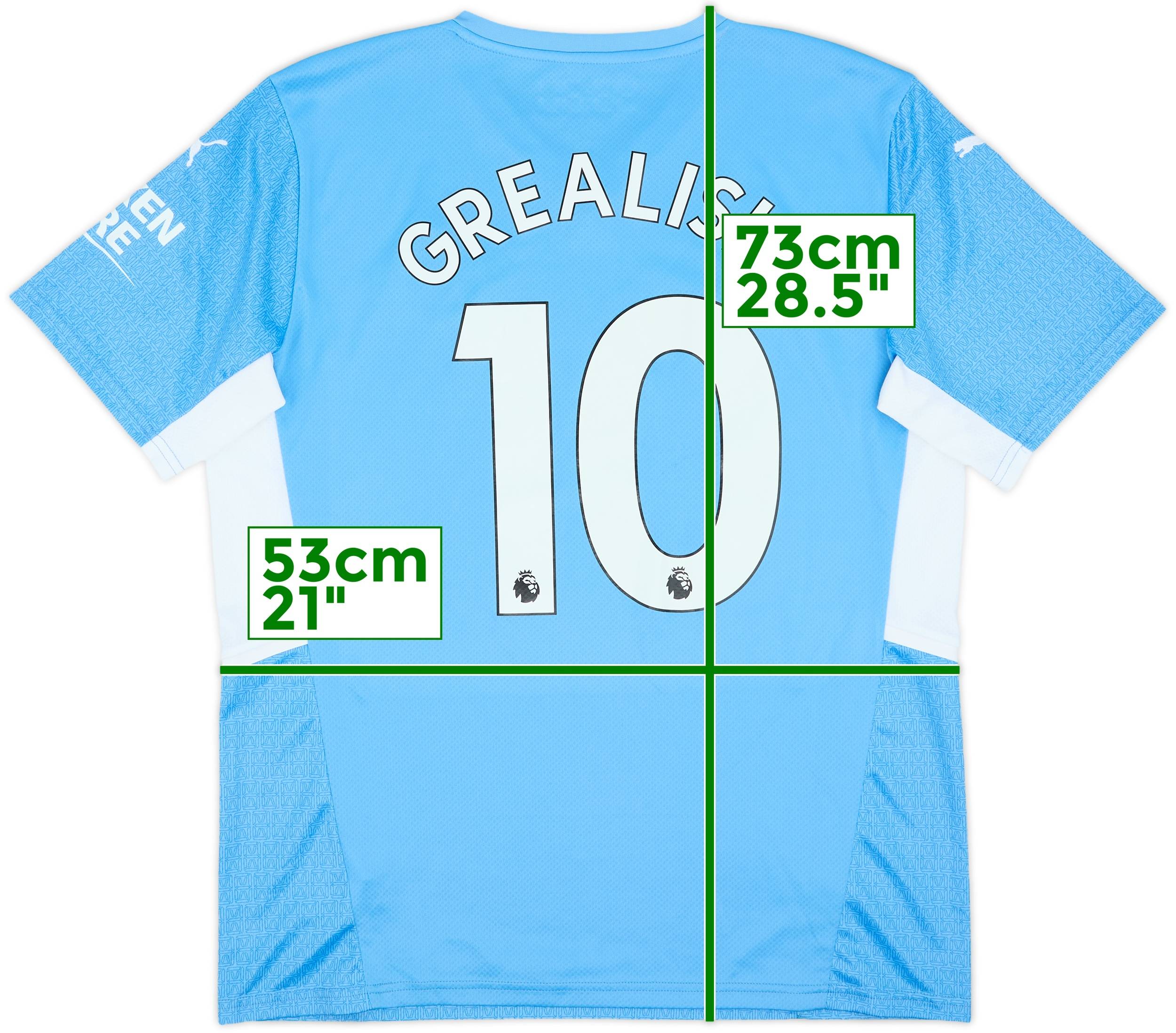 Manchester City No.10 Grealish ユニフォーム Jack Grealish 10 Manchester City Match Issue / Worn Home