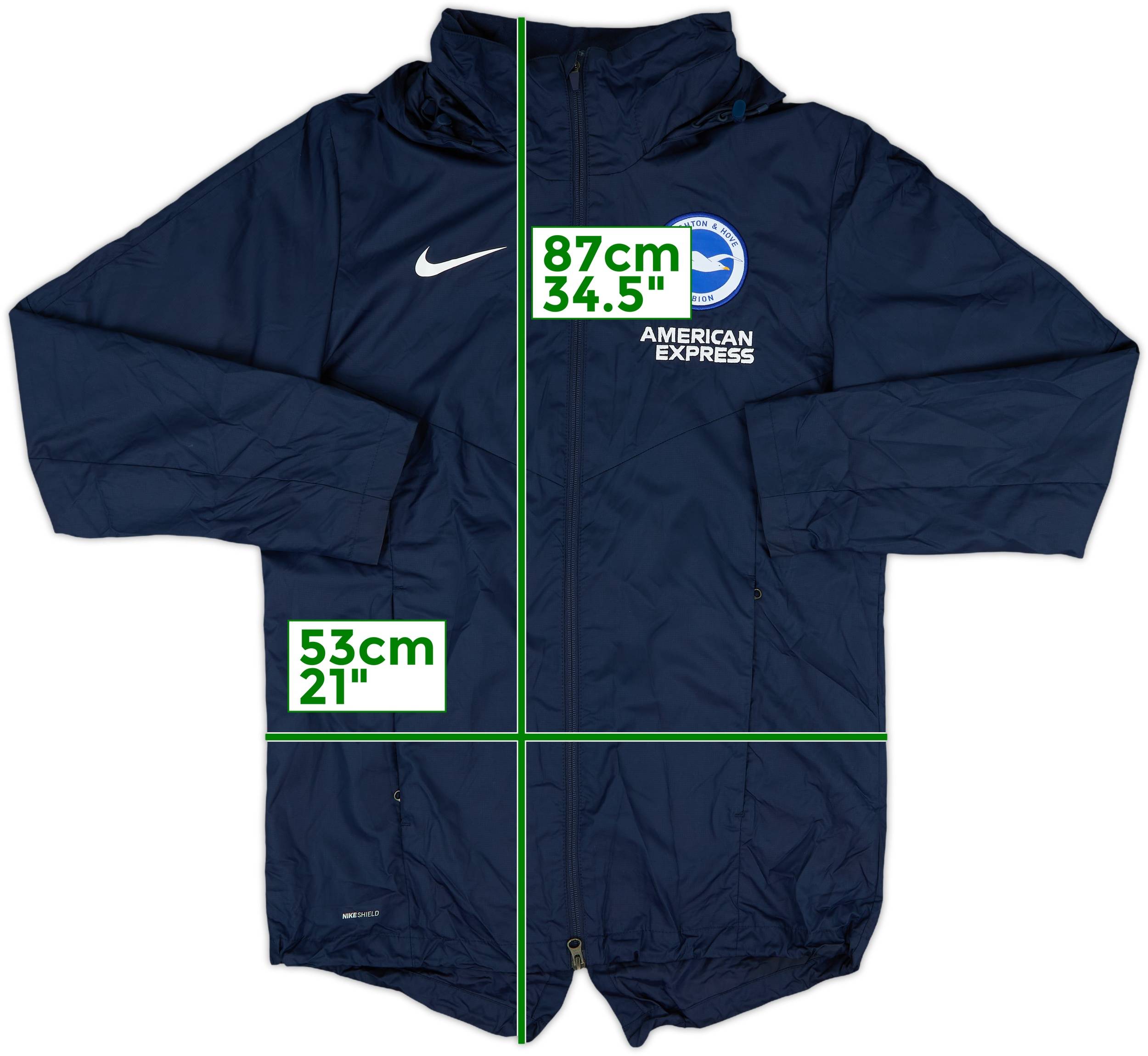 2020-21 Brighton Nike Hooded Rain Jacket - 10/10 - (M)
