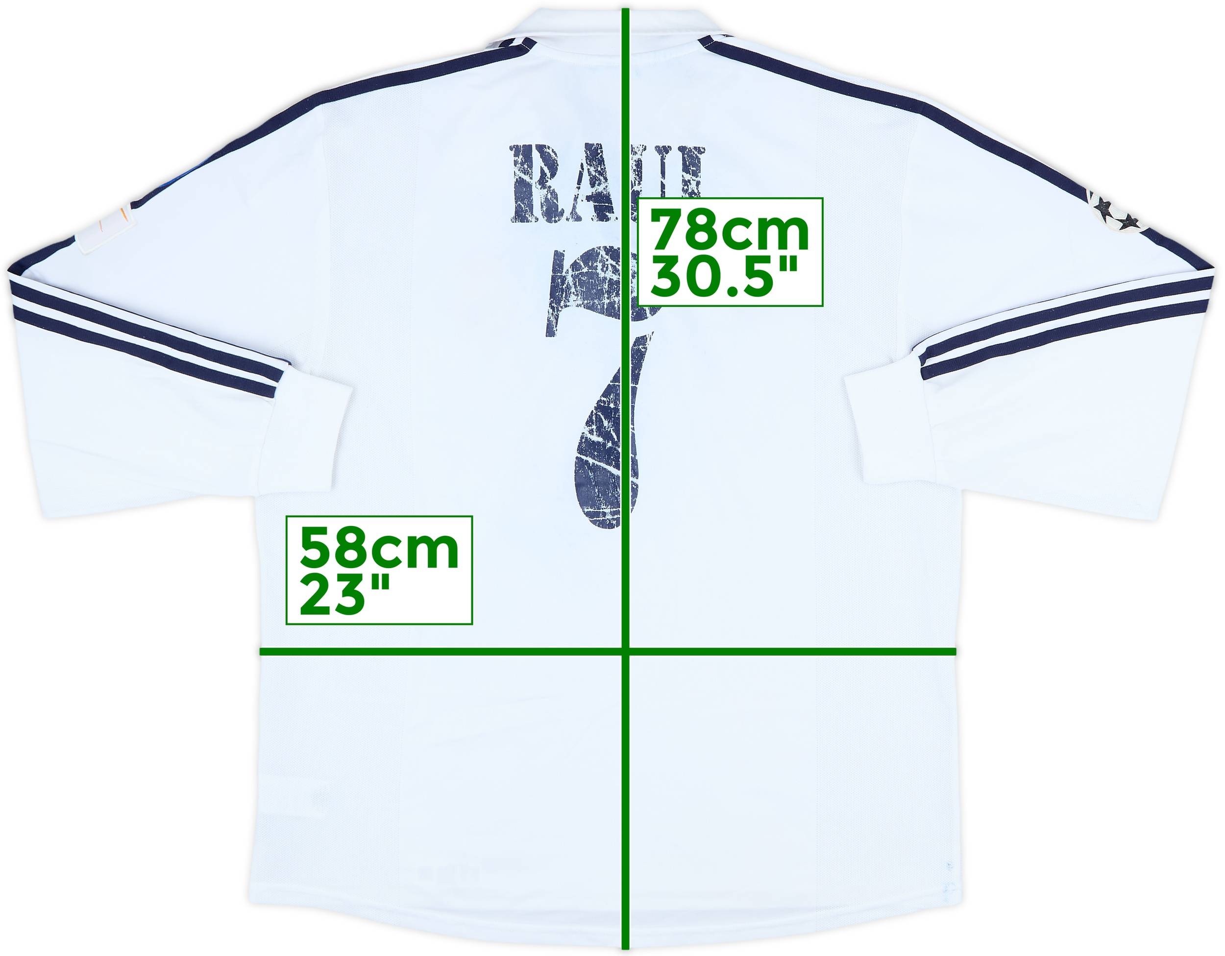 Real Madrid 02/03 100周年 RAUL 2002-03 Real Madrid Centenary Third Shirt Raul #7 (XL)