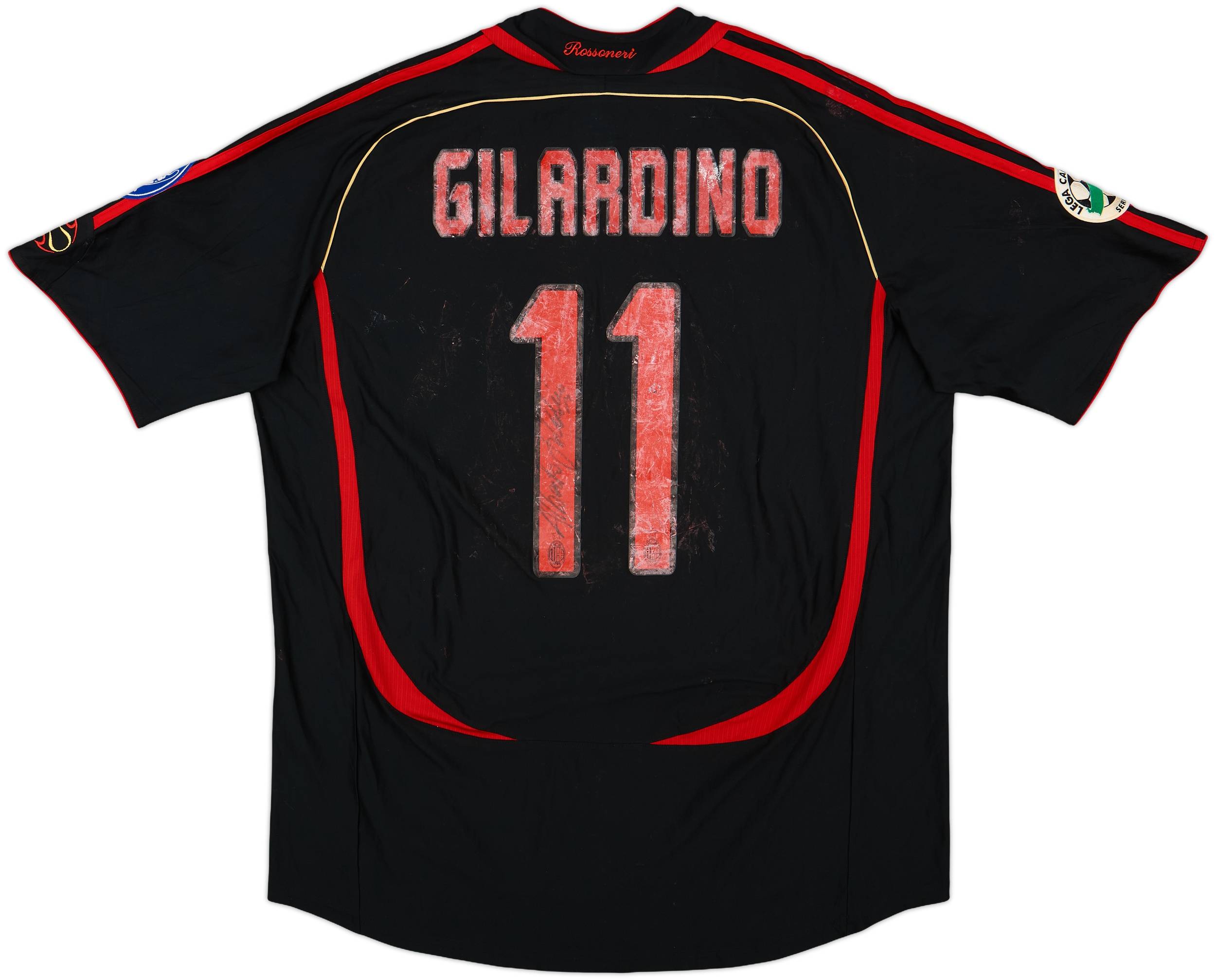 ウェア 06-07 AC Milan Game Shirt Jersey 2006-07 AC Milan Home Long Sleeve Retro Jersey