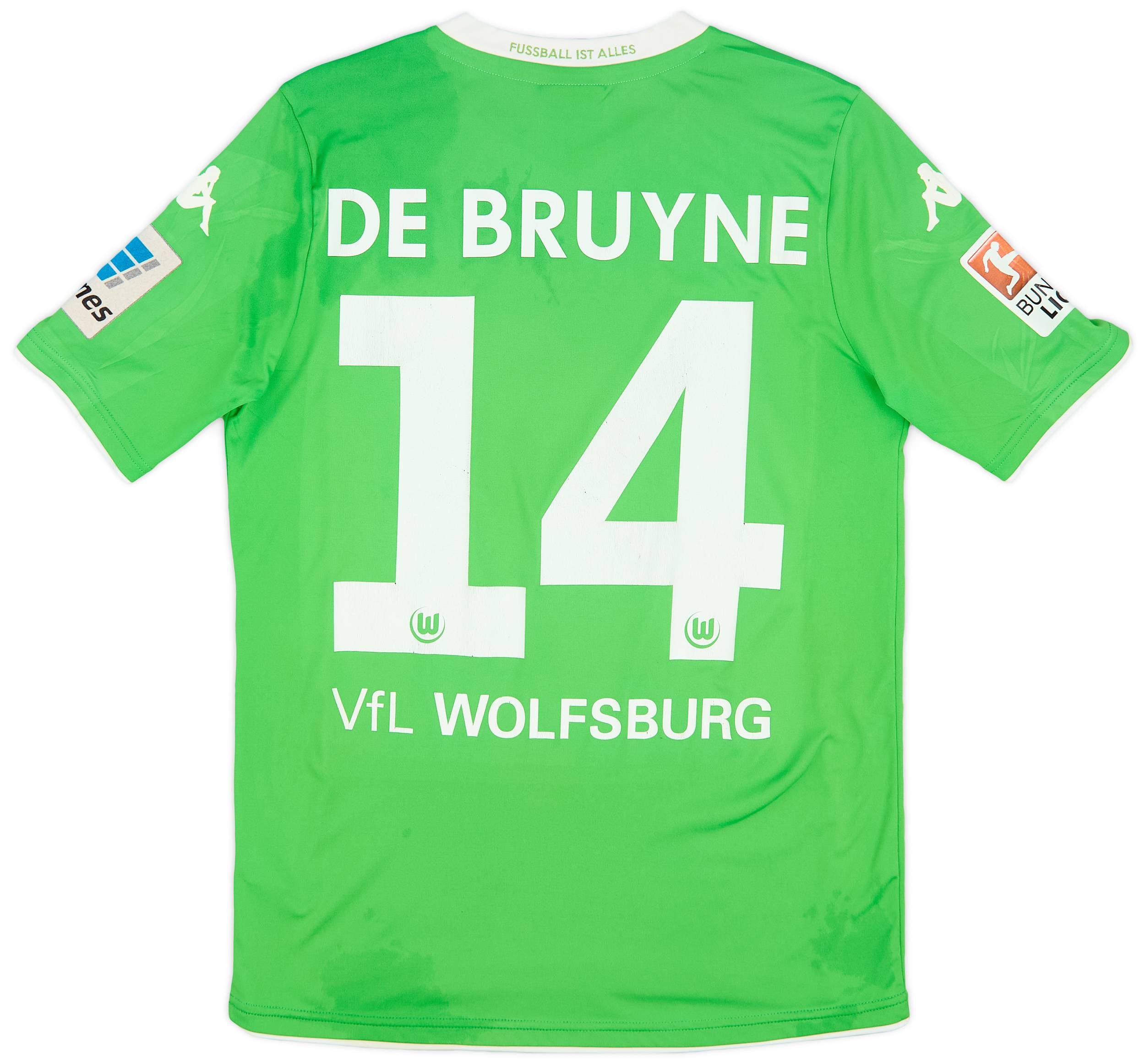 2014-15 Wolfsburg Home Shirt De Bruyne #14 - 7/10 - (S)