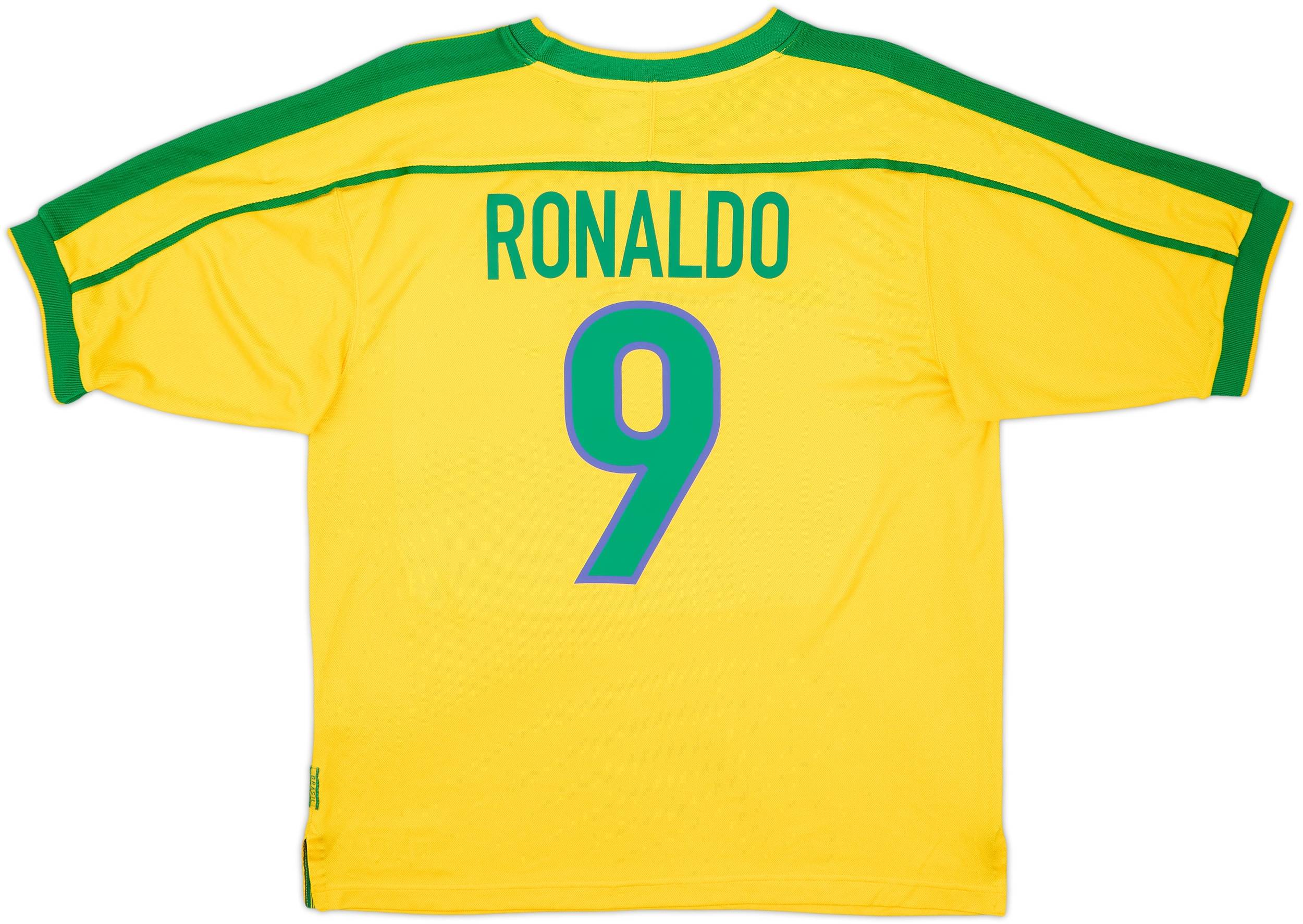 1998ブラジル ホーム #9 ロナウド L 1998-00 Brazil Home Shirt Ronaldo #9 - 9/10 - (L)