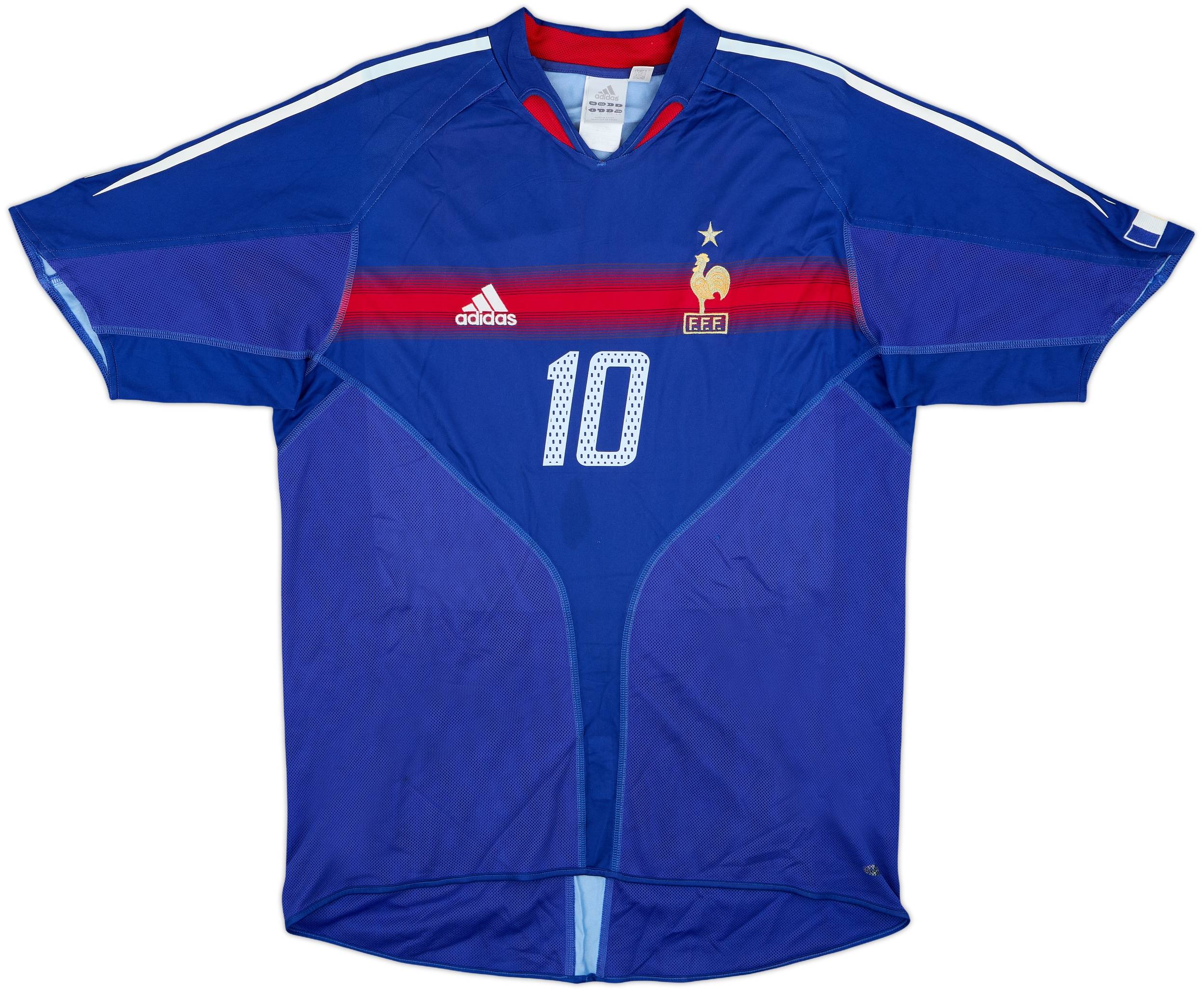 2004-06 France Home Shirt Zidane #10 - 7/10 - (L)