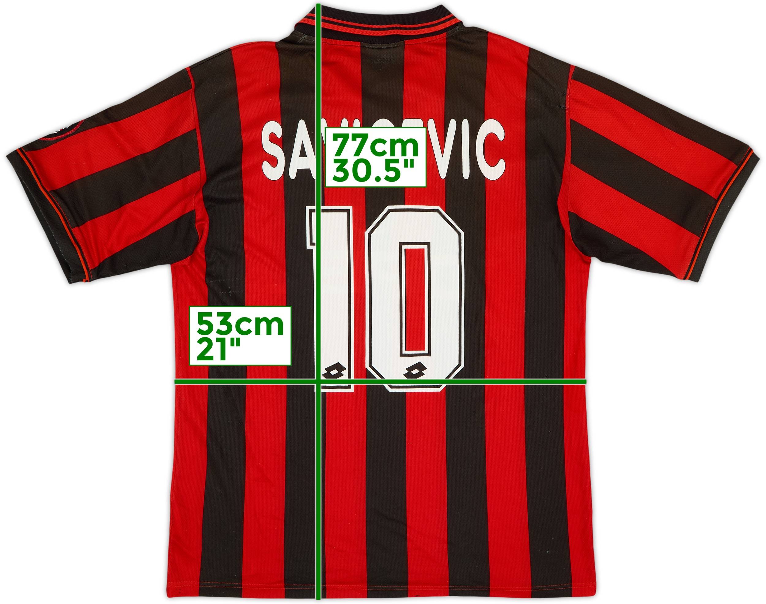 1996-97 AC Milan Home Shirt Savicevic #10 - 7/10 - (L)