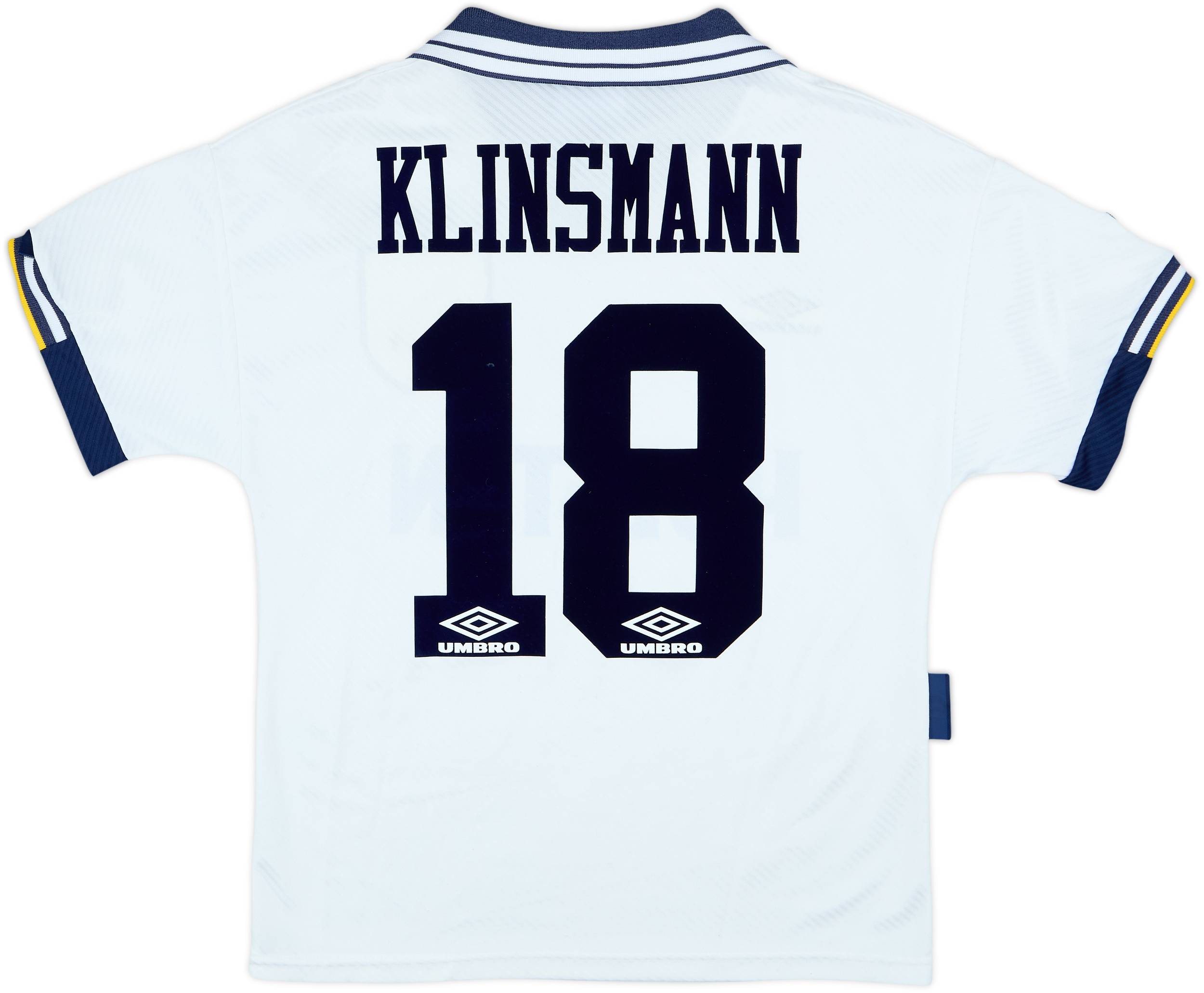1993-95 Tottenham Home Shirt Klinsmann #18 - 8/10 - (S)