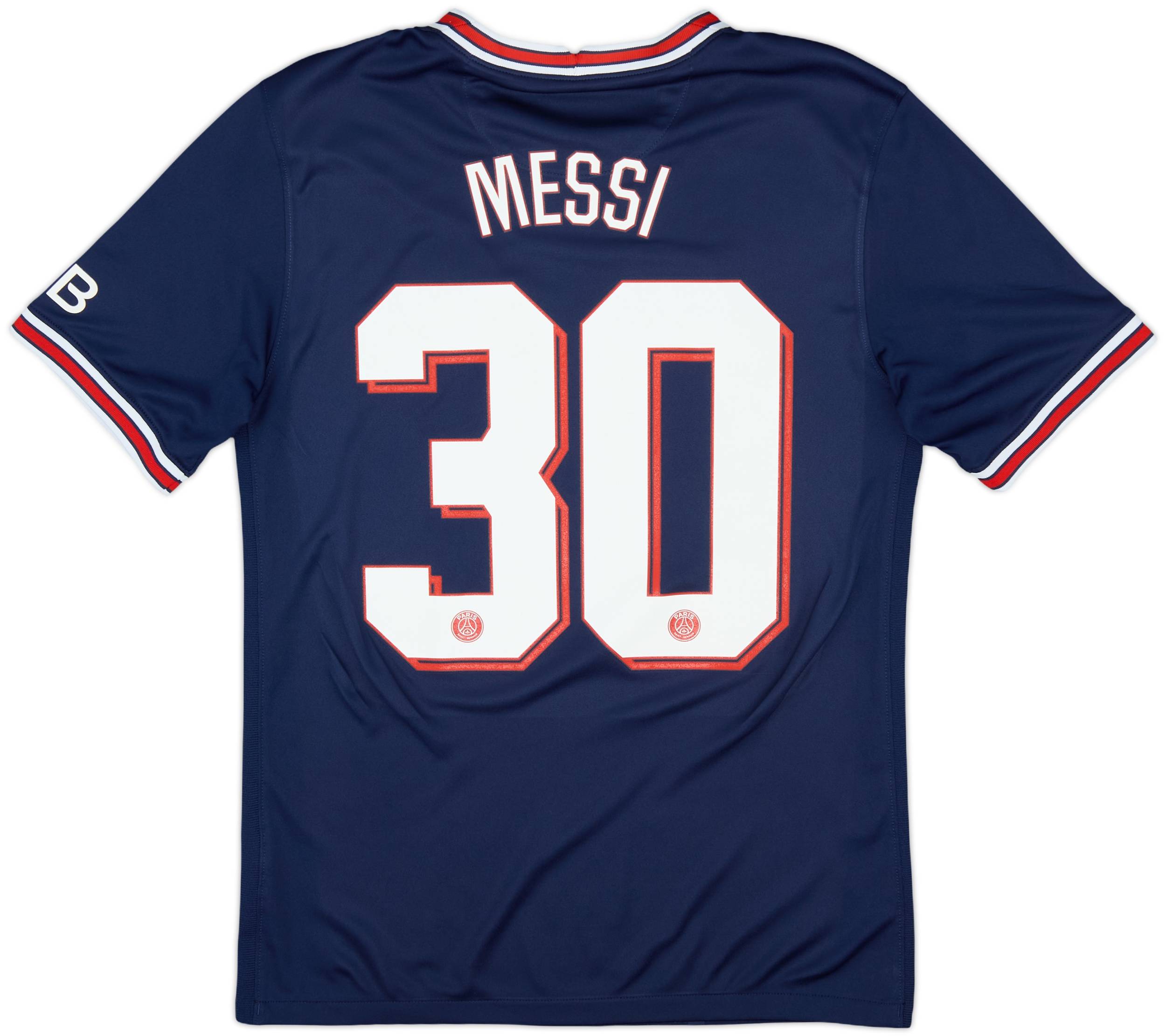 パリ・サンジェルマン MESSI 30番 シャツ 2021-22 Paris Saint-Germain Home Shirt Messi #30 - 8/10 - (S)