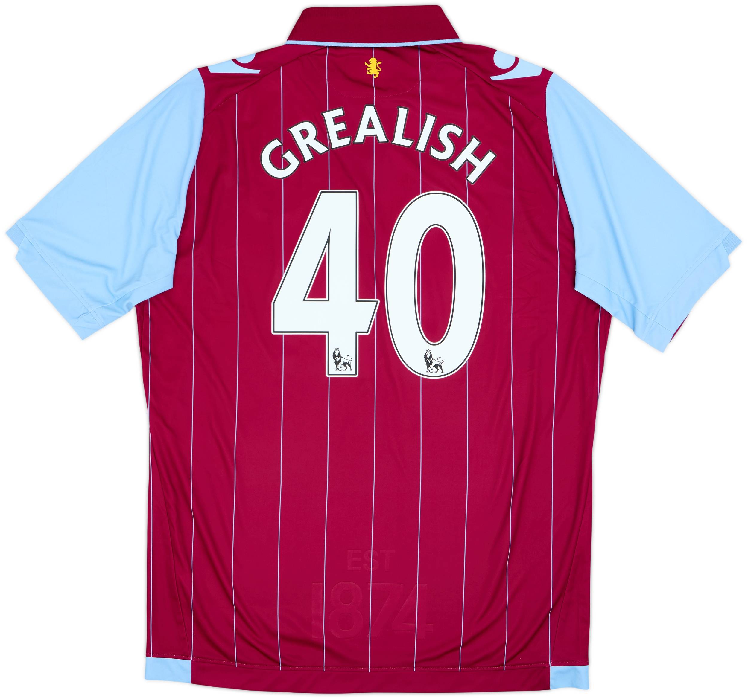 2014-15 Aston Villa Home Shirt Grealish #40 - 10/10 - (XL)