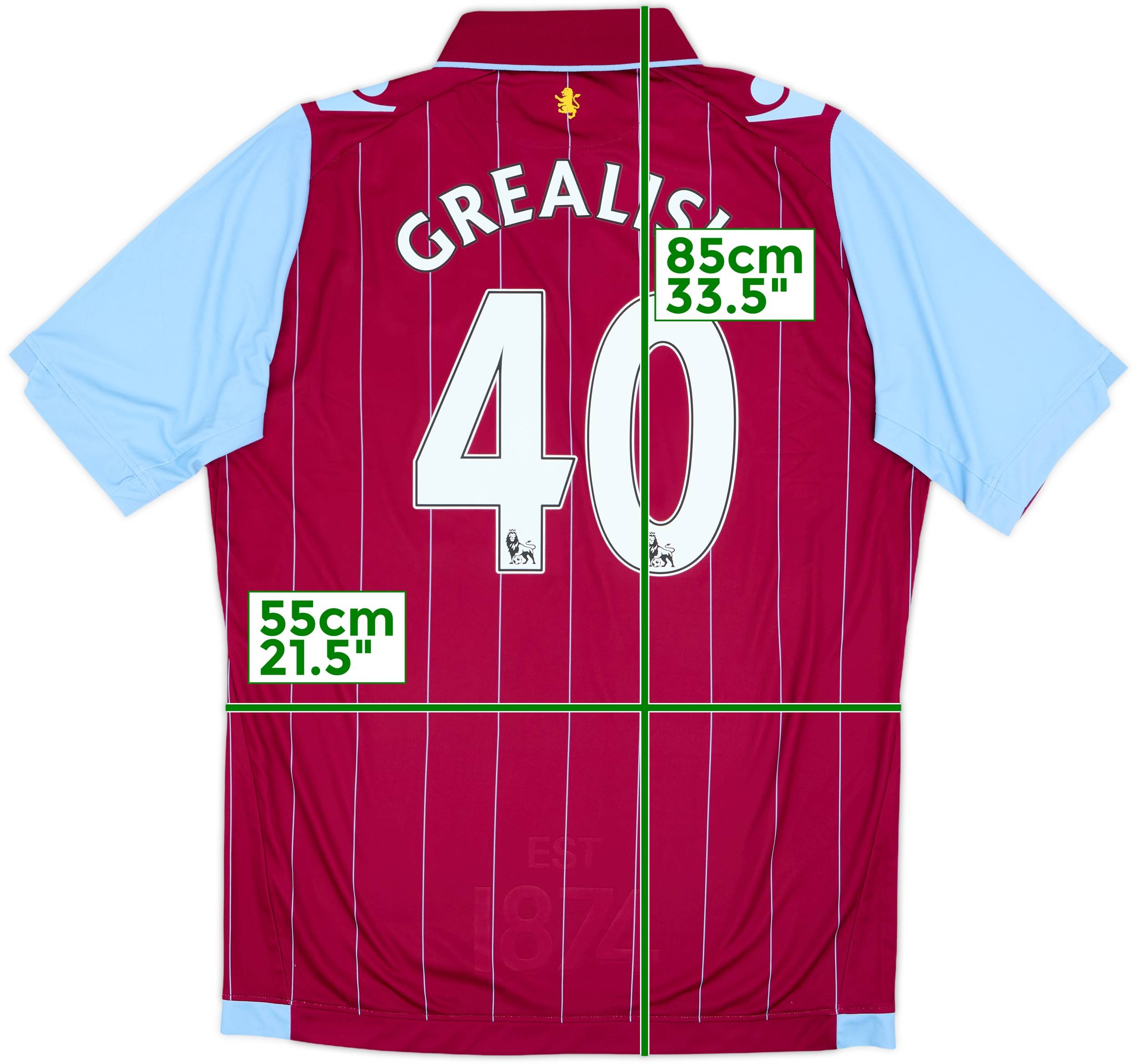 2014-15 Aston Villa Home Shirt Grealish #40 - 10/10 - (XL)