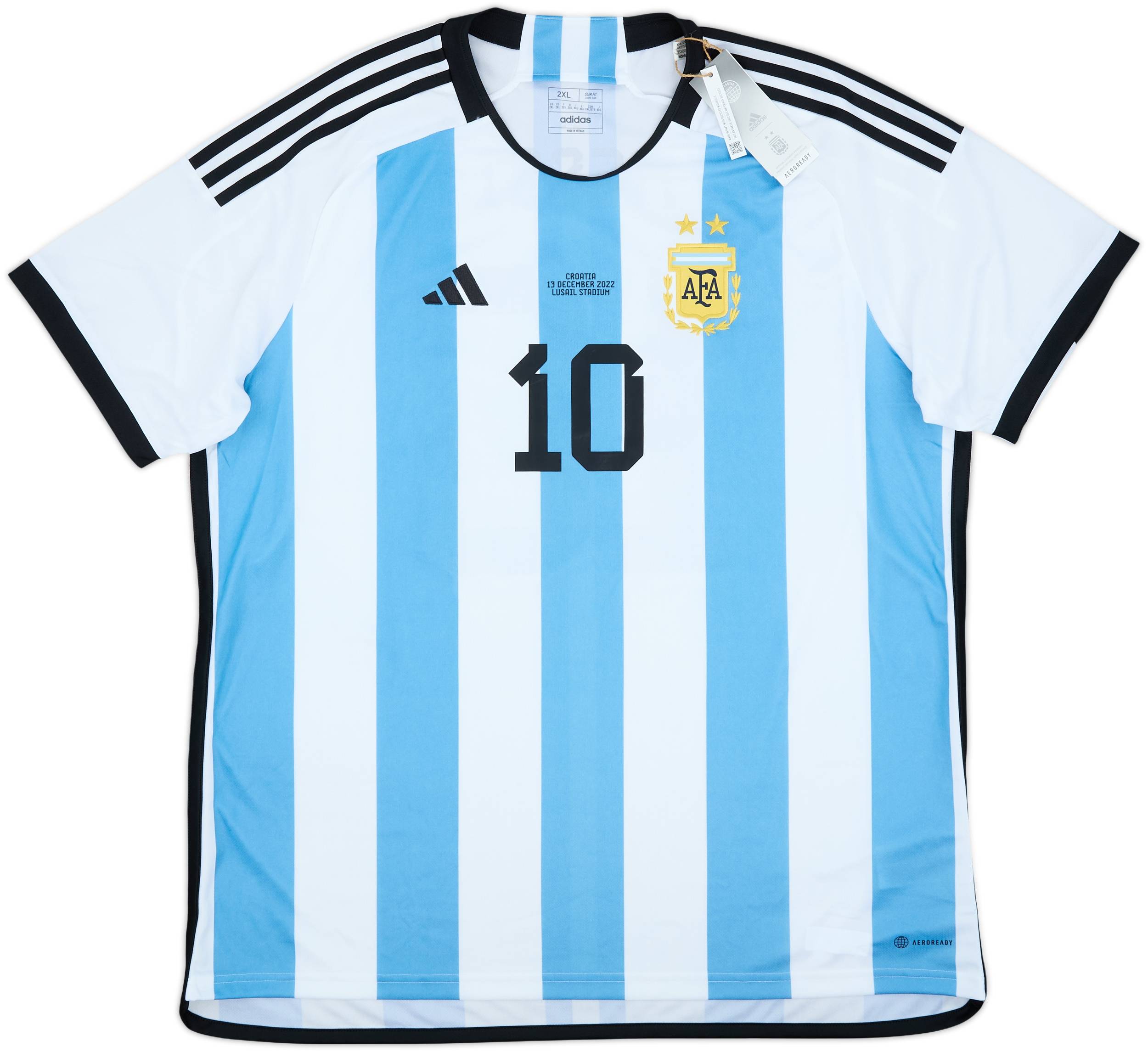 2022-23 Argentina 'vs Croatia' Home Shirt Messi #10 (XXL)