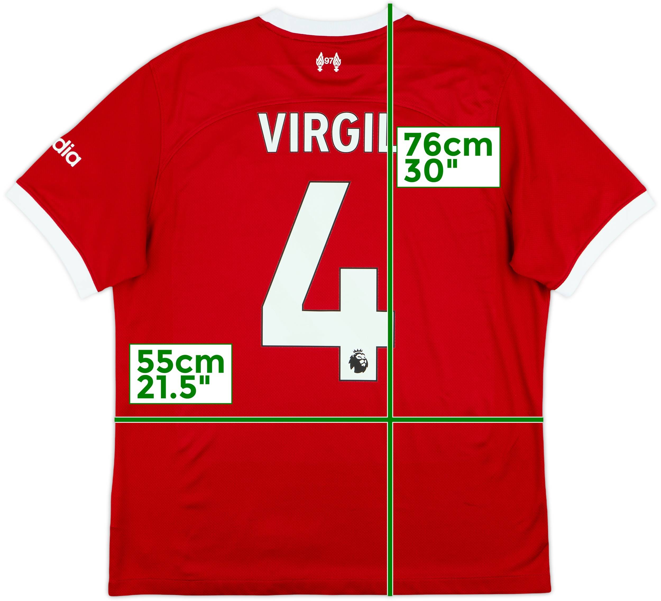 2023-24 Liverpool Home Shirt Virgil #4 - 9/10 - (L)