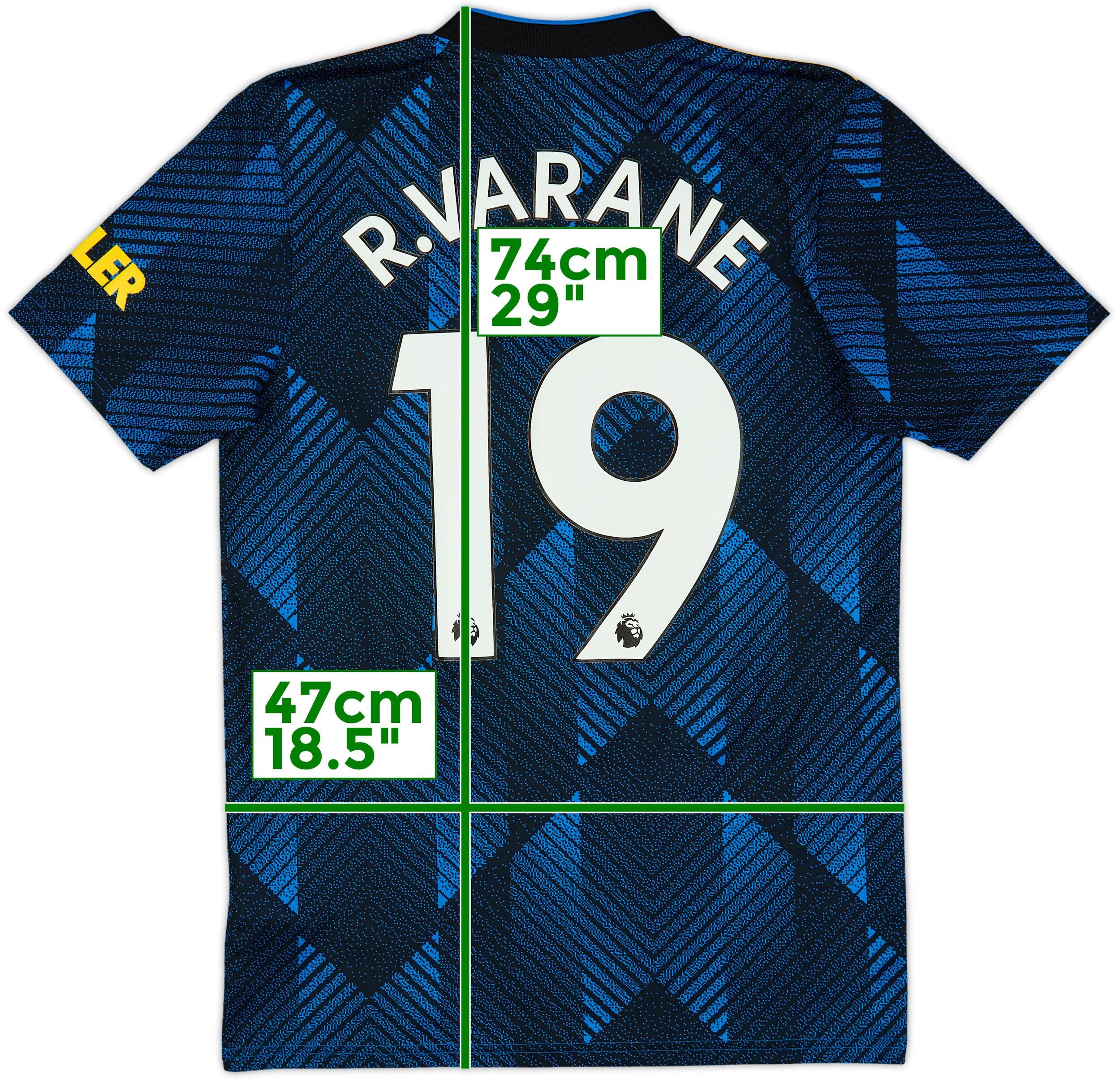 2021-22 Manchester United Third Shirt R.Varane #19 - 8/10 - (S)