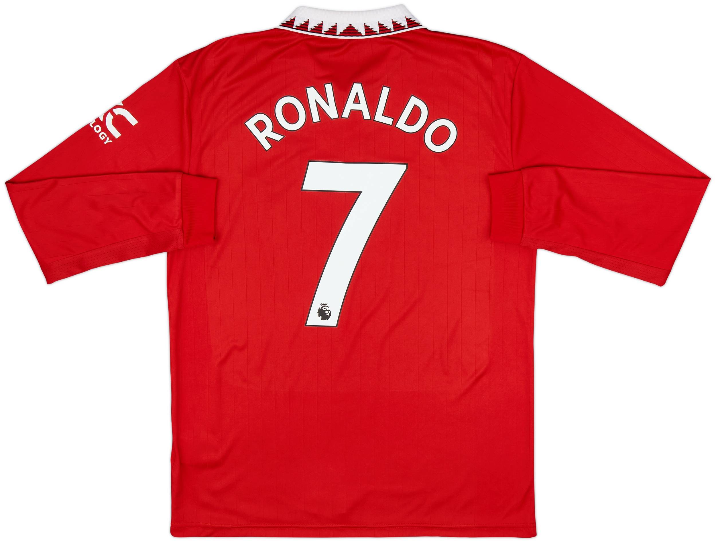 adidas Manchester United Ronaldo 7 Lサイズ 2022-23 Manchester United Home L/S Shirt Ronaldo #7 - 8/10 - (M)