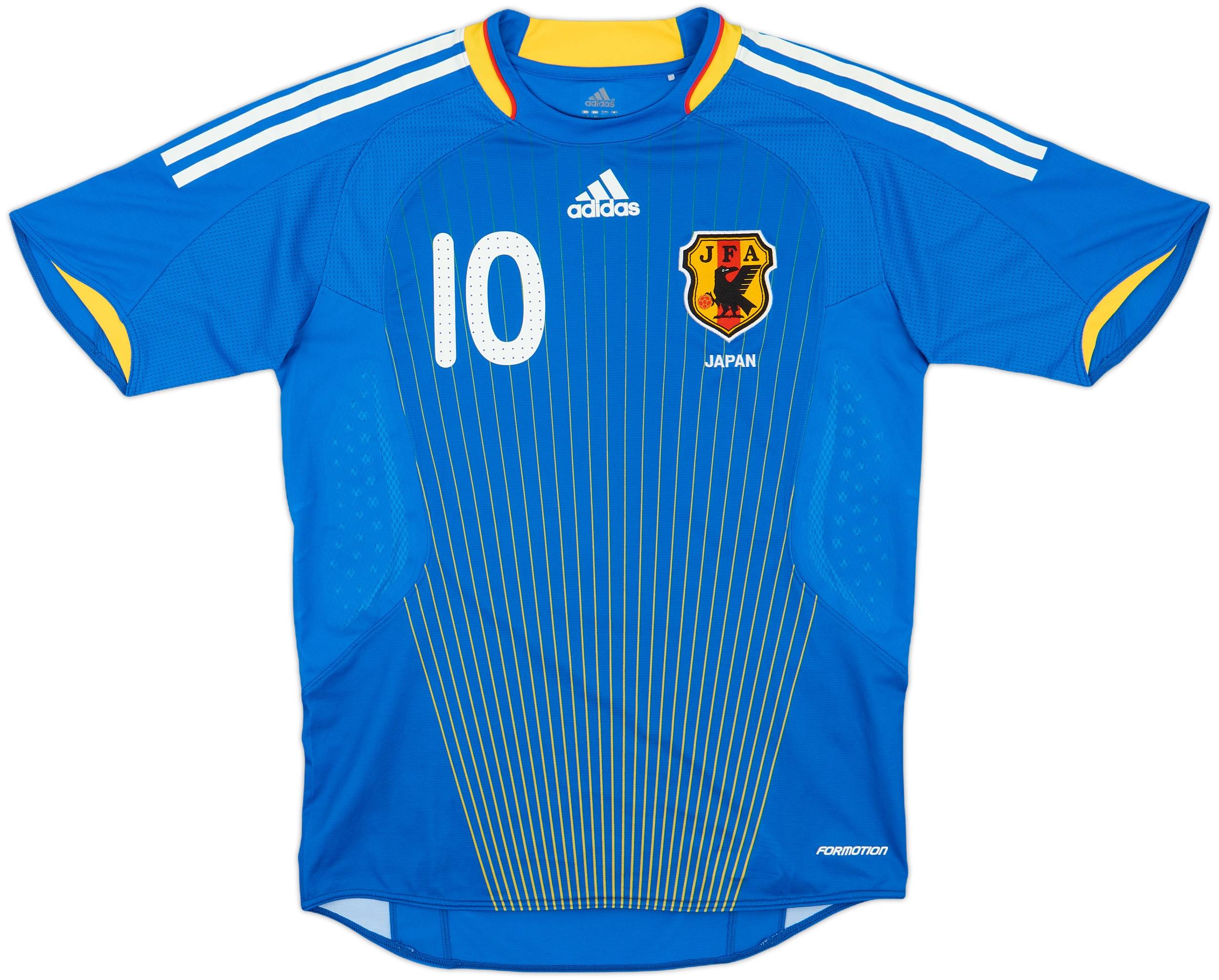 adidas サッカーシャツ NAKAMURA 10 2008-09 Japan Home Shirt Nakamura #10 - 8/10 - (L.Boys)