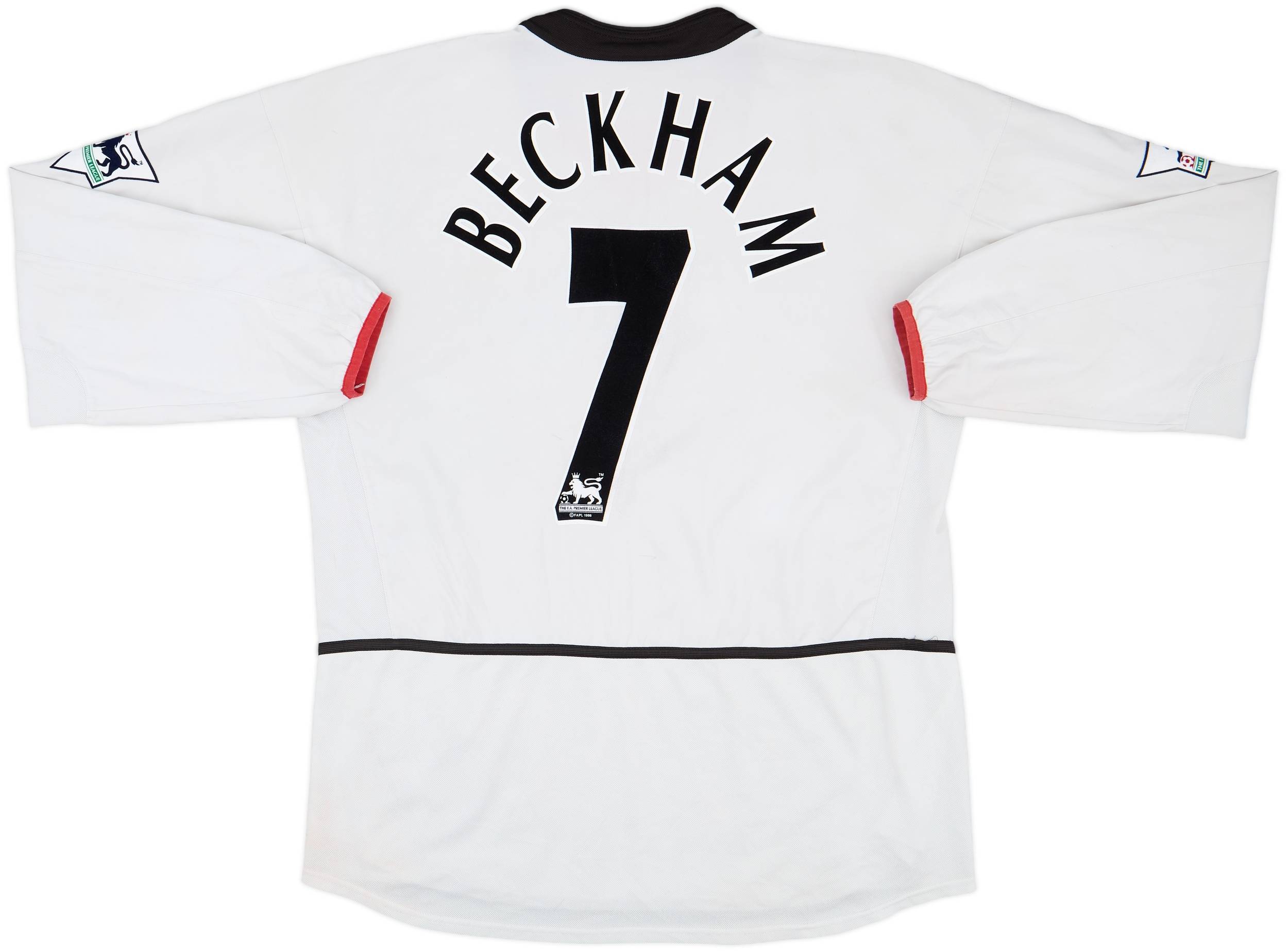 2002-03 Manchester United Away L/S Shirt Beckham #7 - 5/10 - (L)
