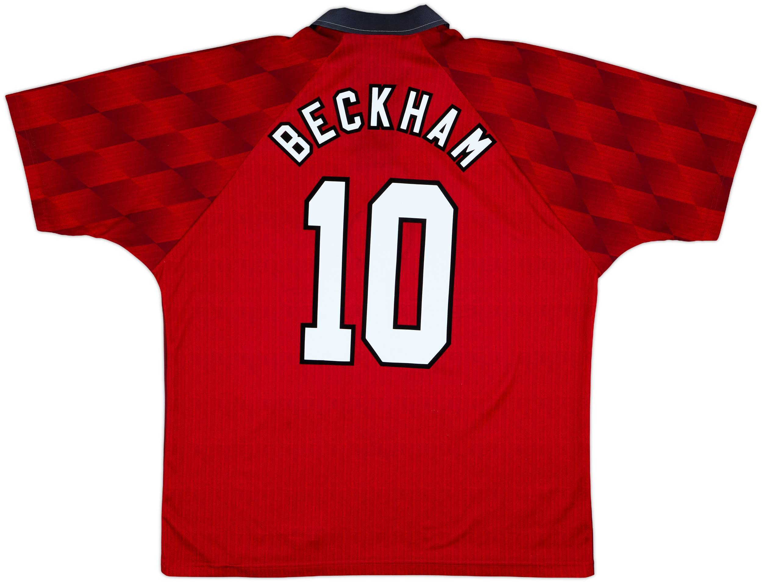 1996-98 Manchester United Home Shirt Beckham #10 - 8/10 - (XL)