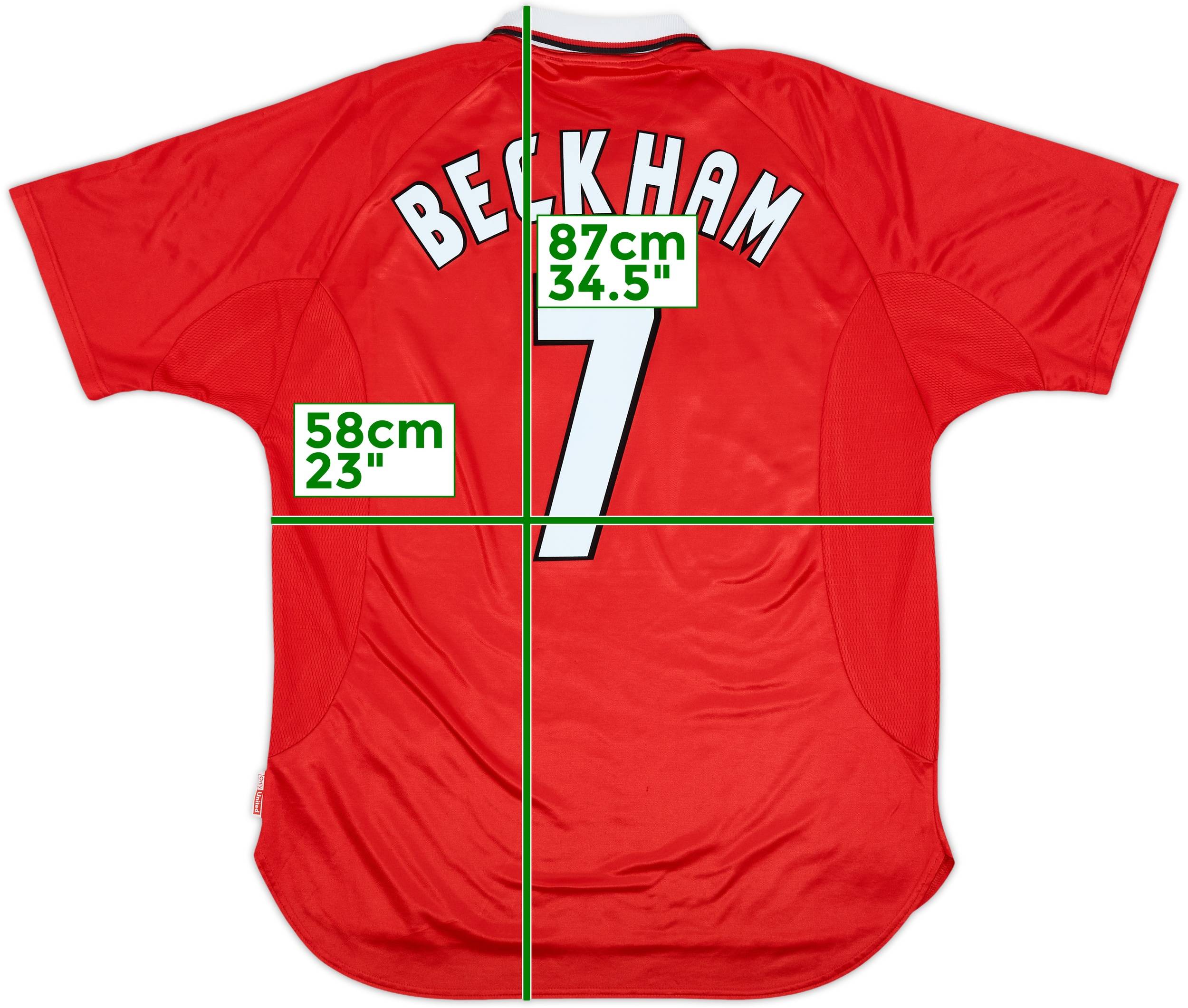 1997-00 Manchester United CL Shirt Beckham #7 - 5/10 - (XL)