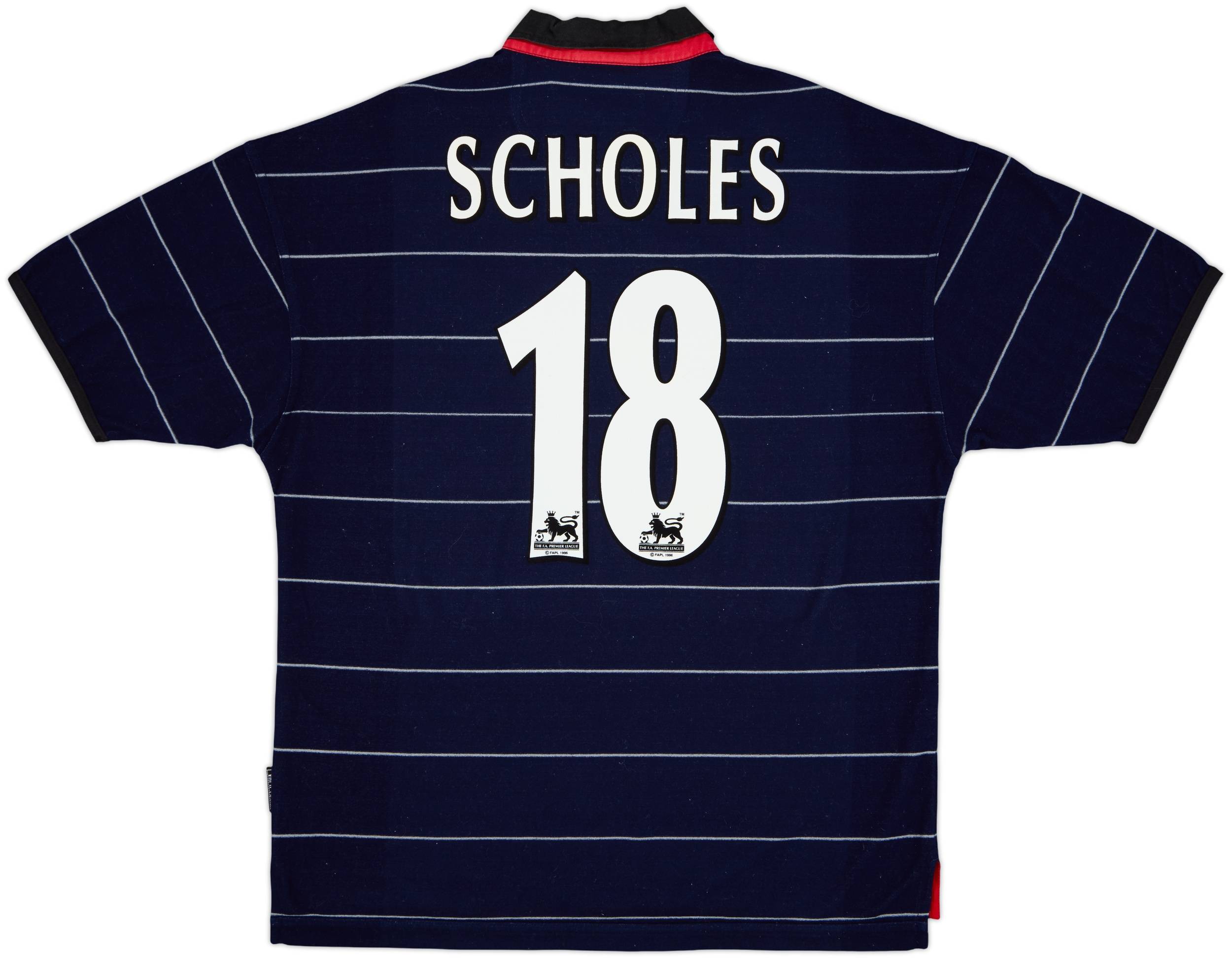1999-00 Manchester United Away Shirt Scholes #18 - 9/10 - (L)