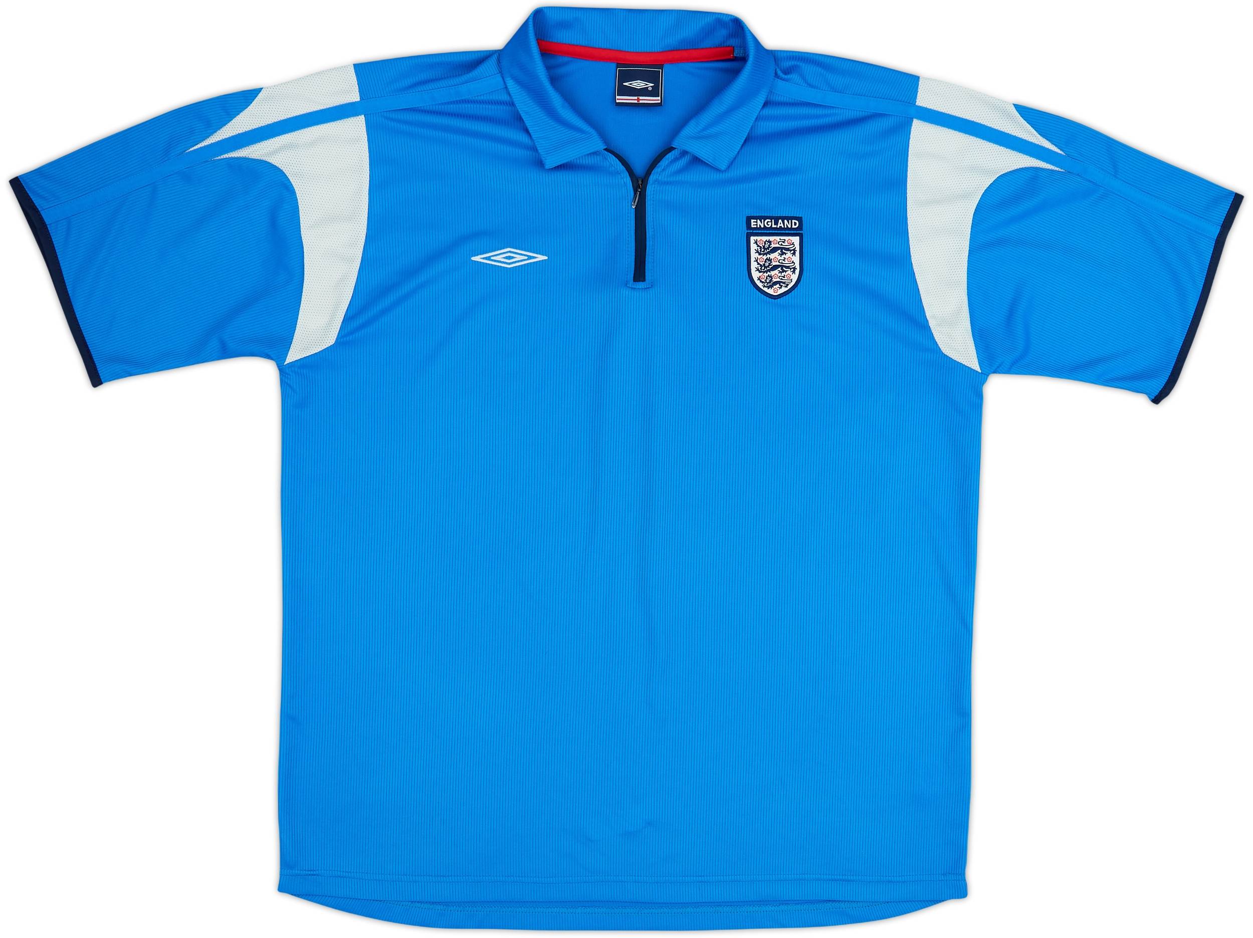 2004-06 England Umbro 1/4 Zip Polo Shirt - 9/10 - (XL)