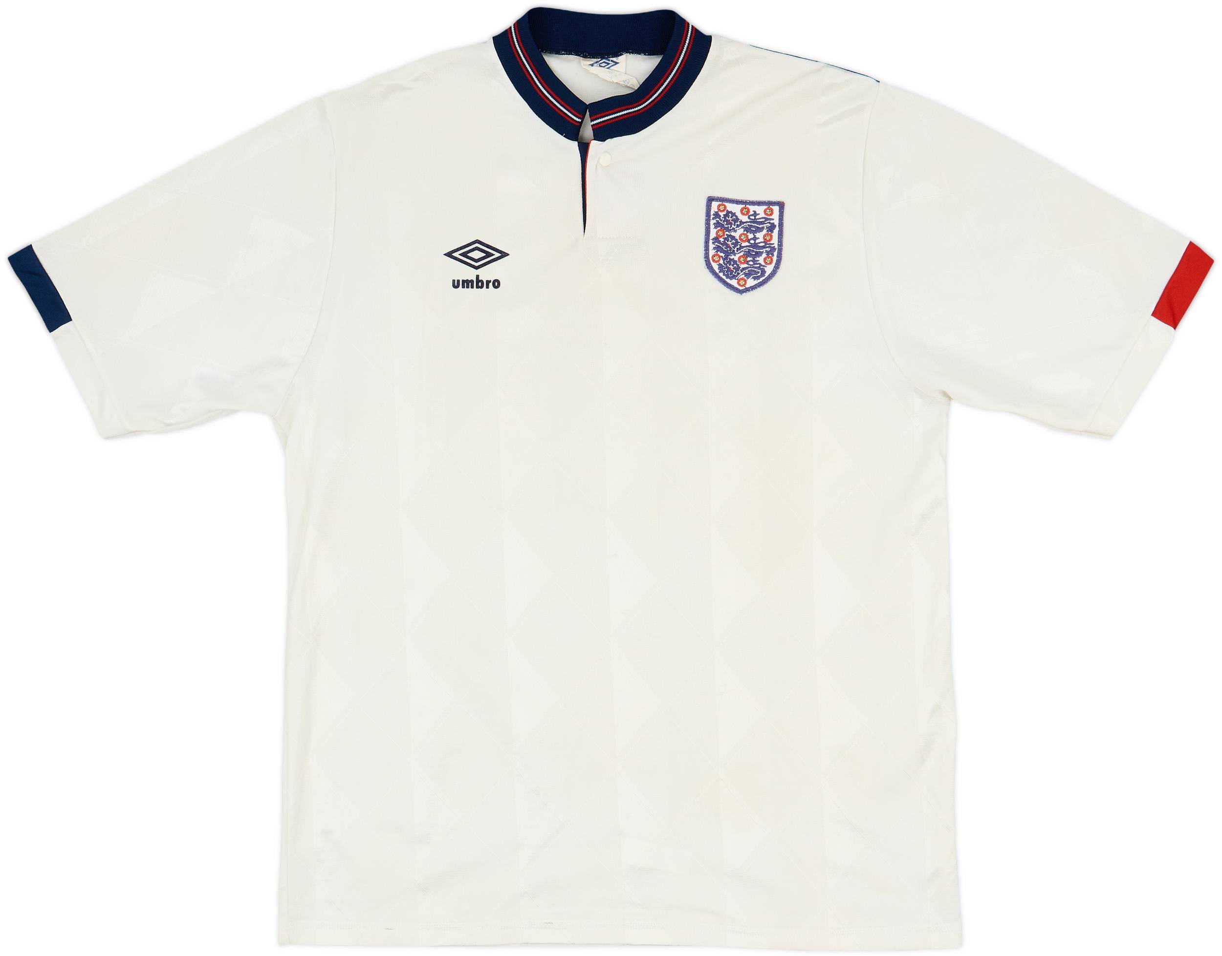 1987-90 England Home Shirt - 7/10 - (L)