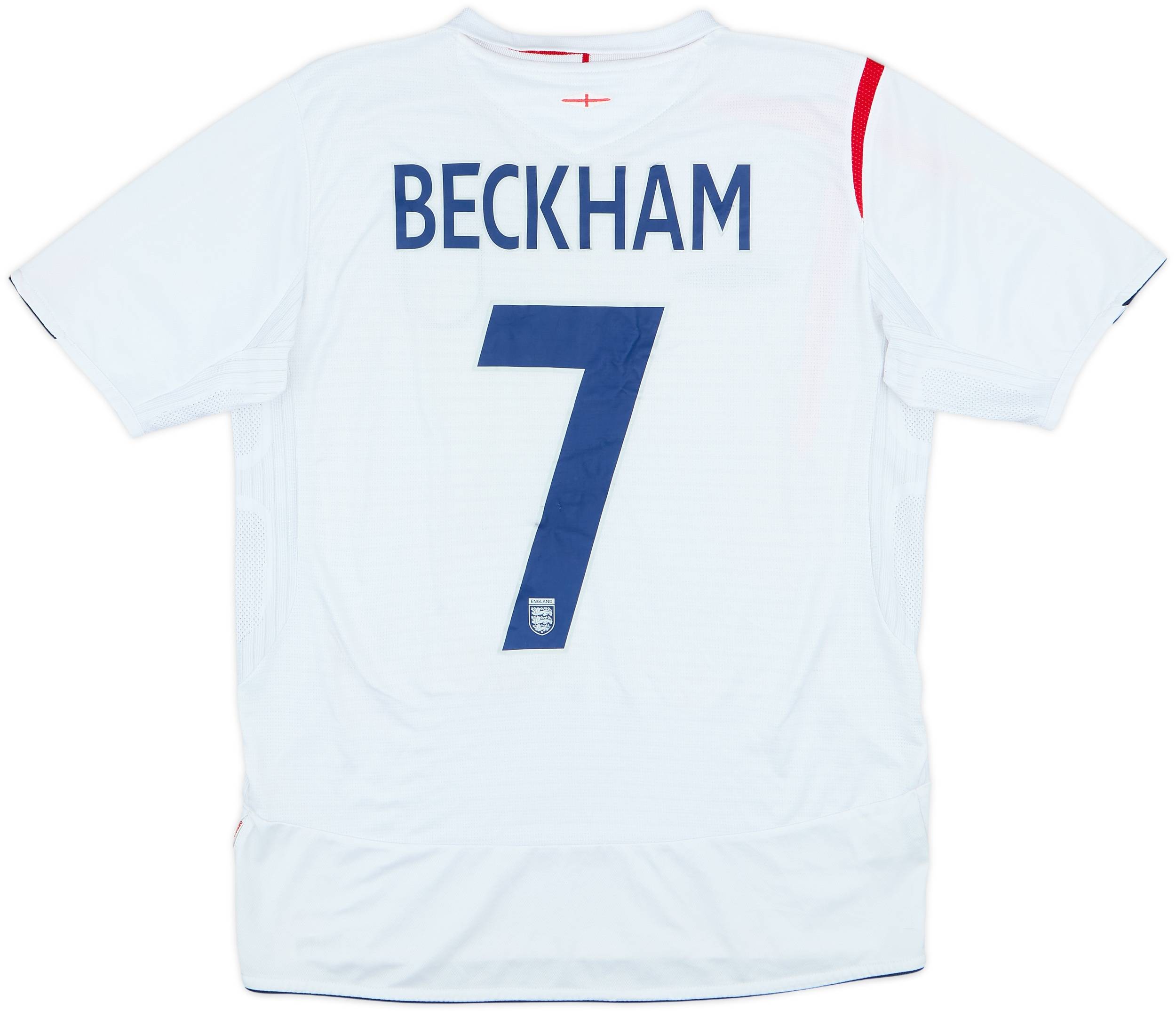 2005-07 England Home Shirt Beckham #7 - 5/10 - (M)