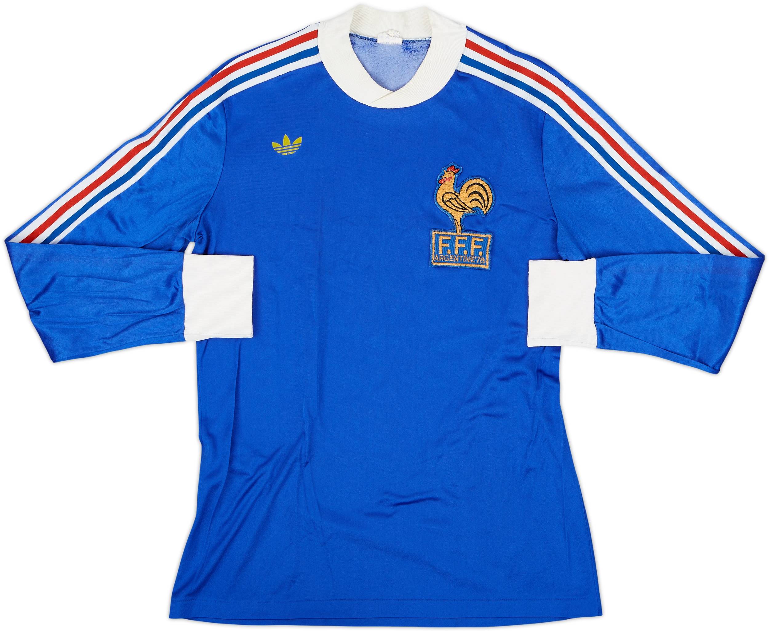 1978-80 France World Cup Home L/S Shirt - 9/10 - (M)