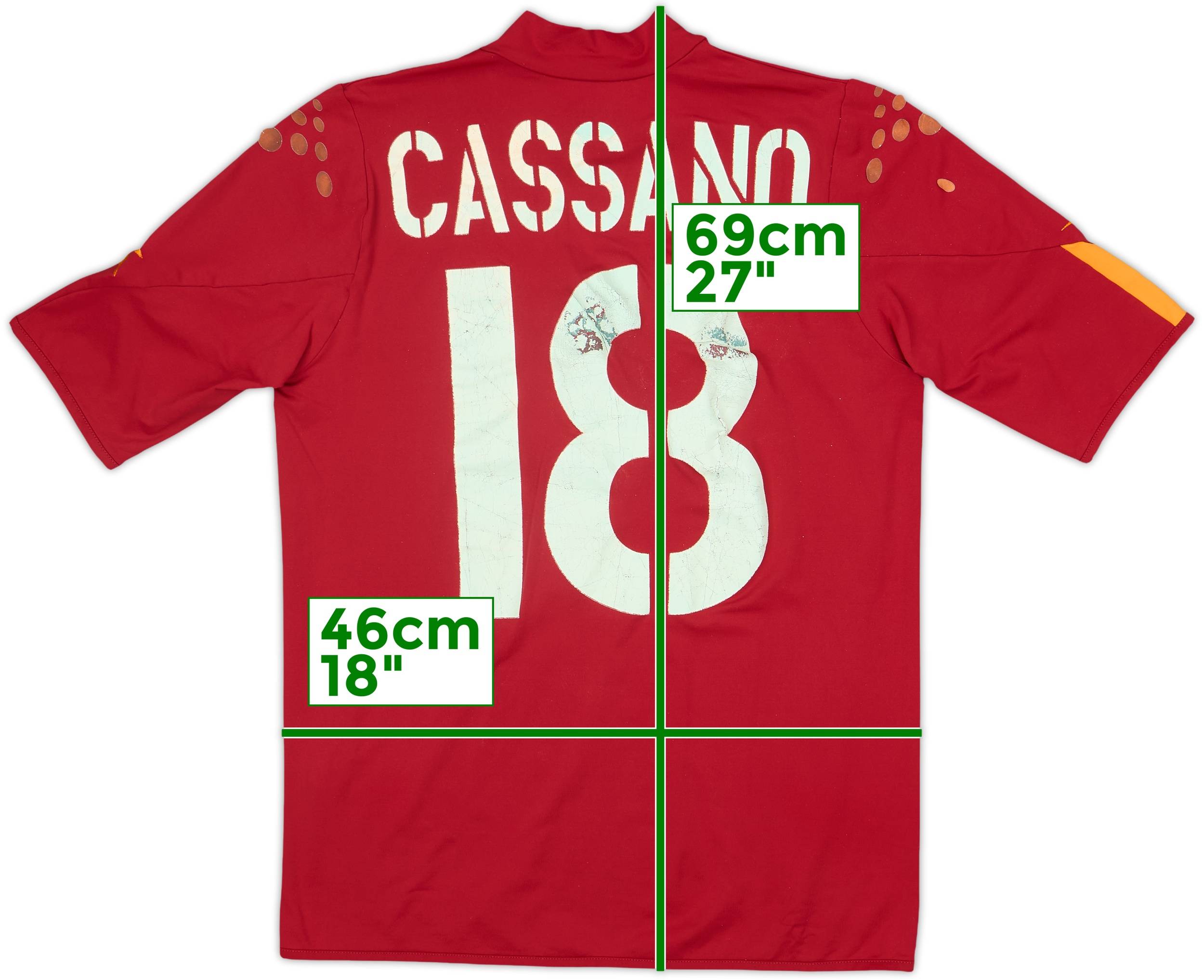 デッドストック カッパ ASローマ 半袖ユニフォーム L #18 CASSANO デッドストック カッパ ASローマ 半袖ユニフォーム L #18 CASSANO