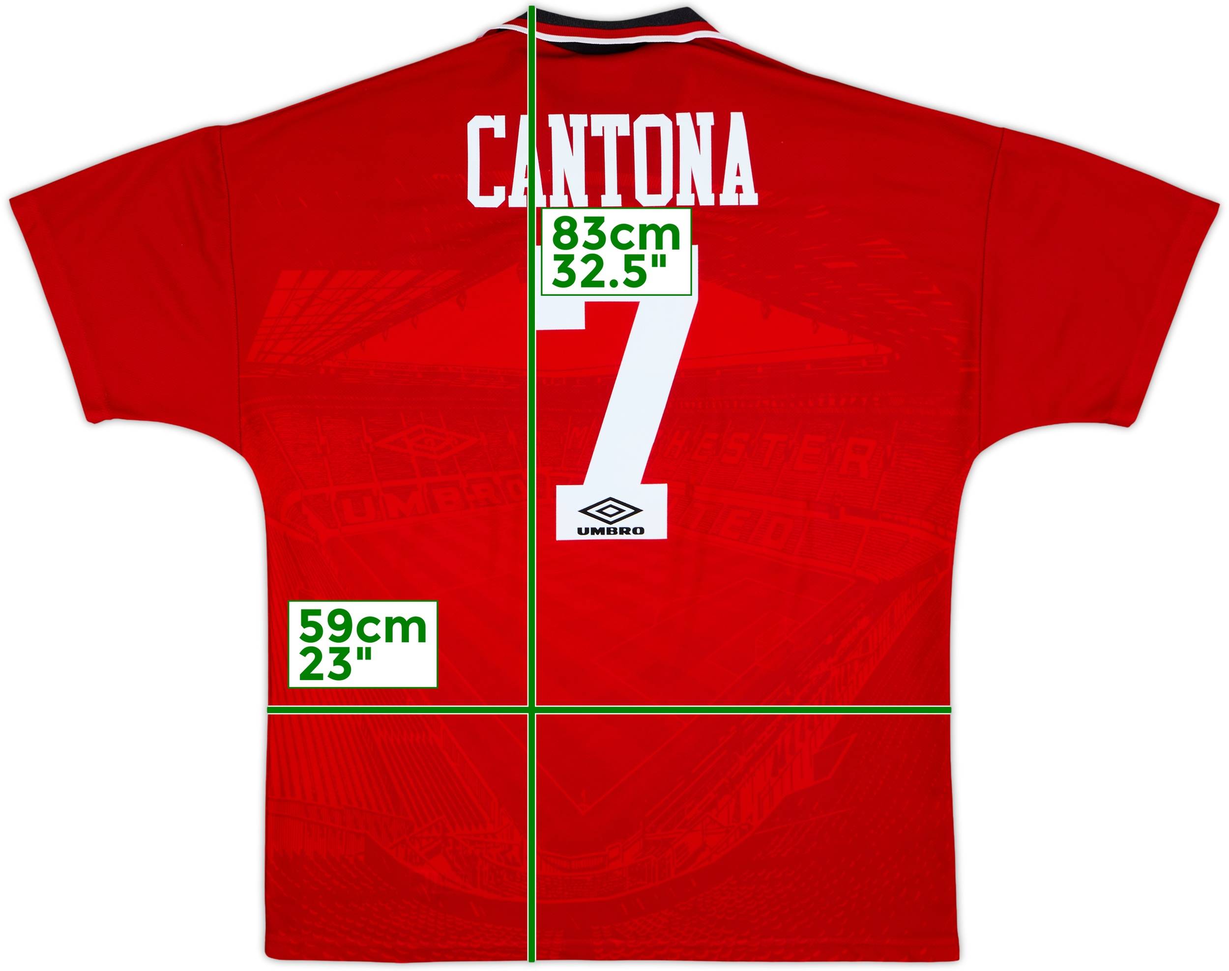 1994-96 Manchester United Home Shirt Cantona #7 - 8/10 - (XL)