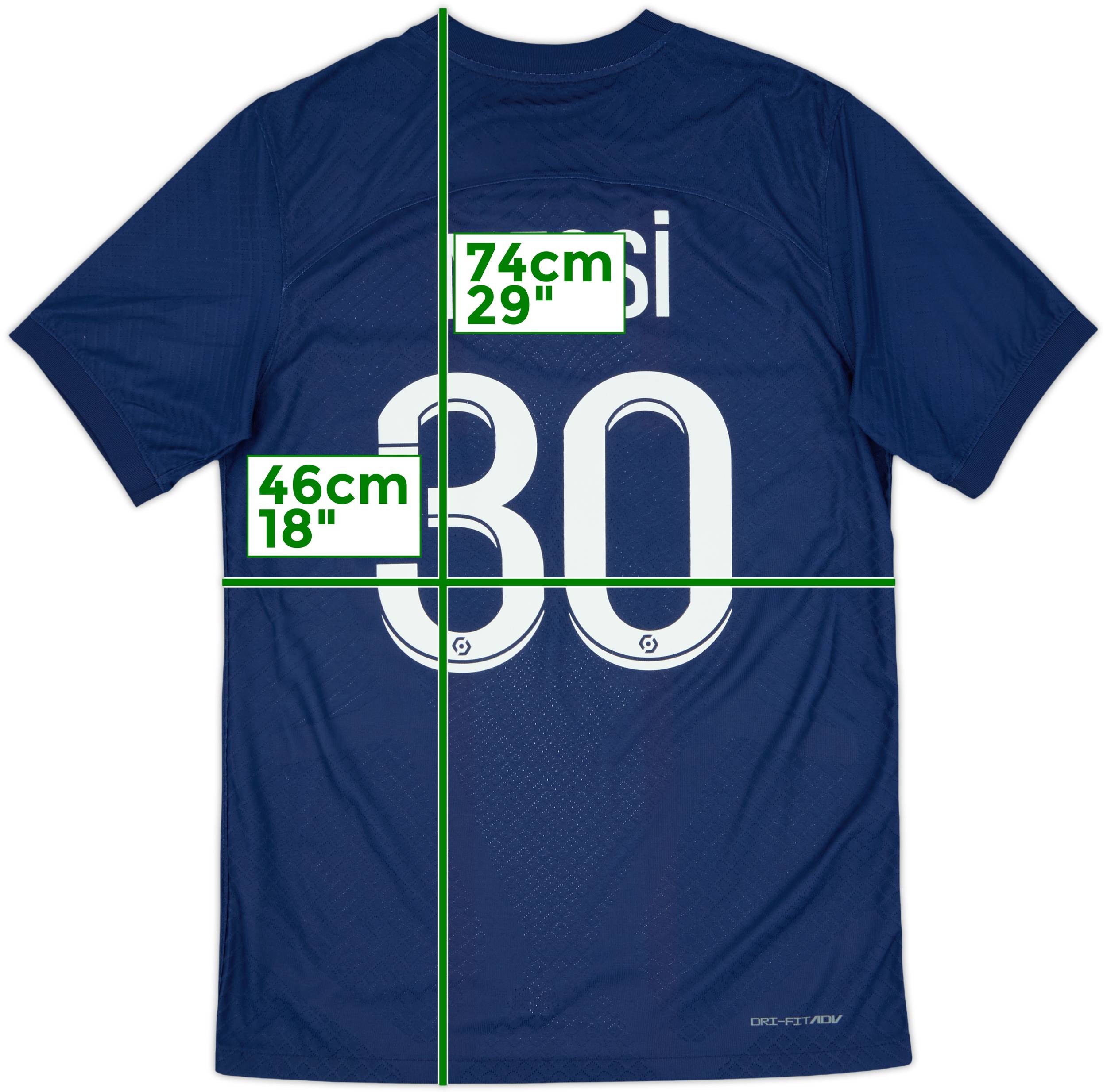 2022-23 Paris Saint-Germain Authentic Home Shirt Messi #30 - 9/10