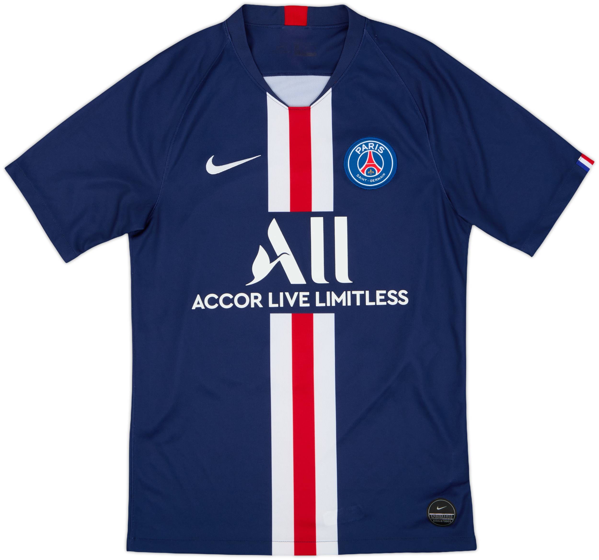 2019-20 Paris Saint-Germain Home Shirt Mbappe #7 - 8/10 - (S)