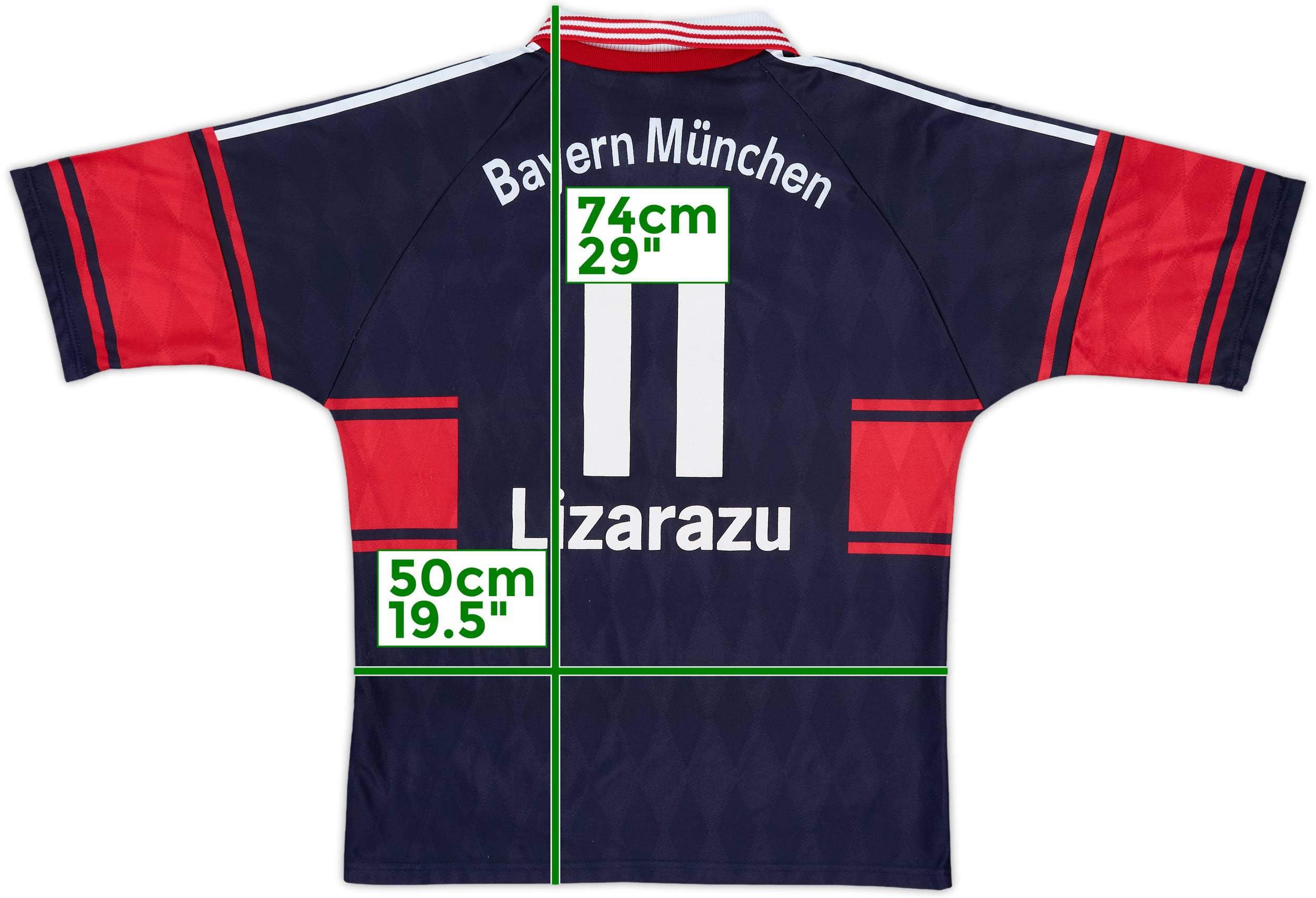 1997-99 Bayern Munich Home Shirt Lizarazu #11 - 9/10 - (XL)