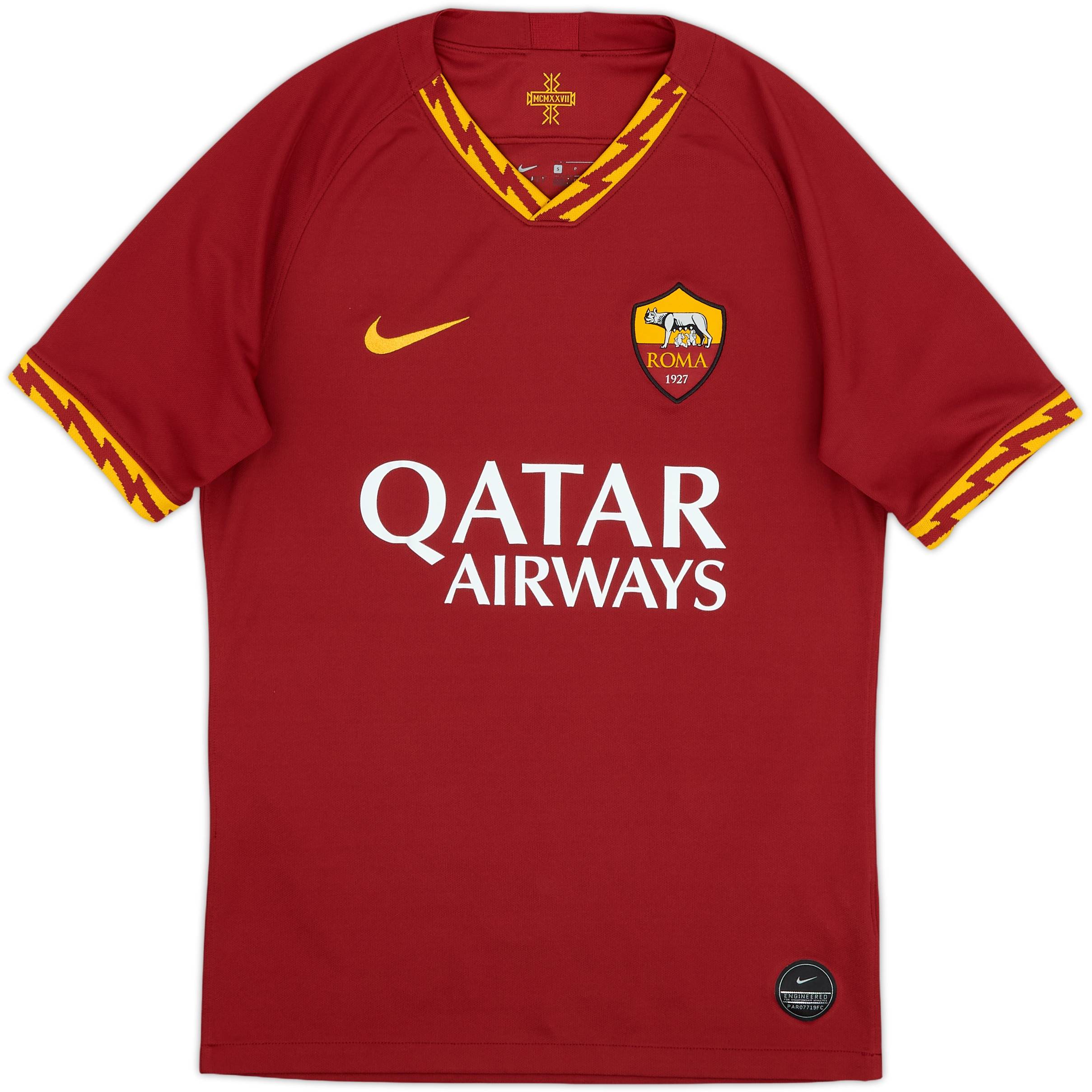 2019-20 Roma Home Shirt De Rossi #16 - 8/10 - (S)