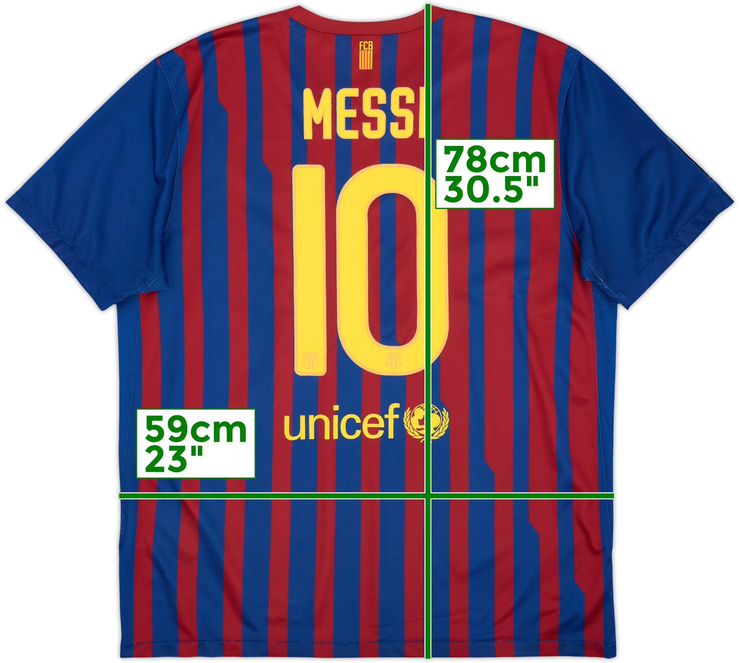 2011-12 Barcelona Home Shirt Messi #10 - 7/10 - (XL)