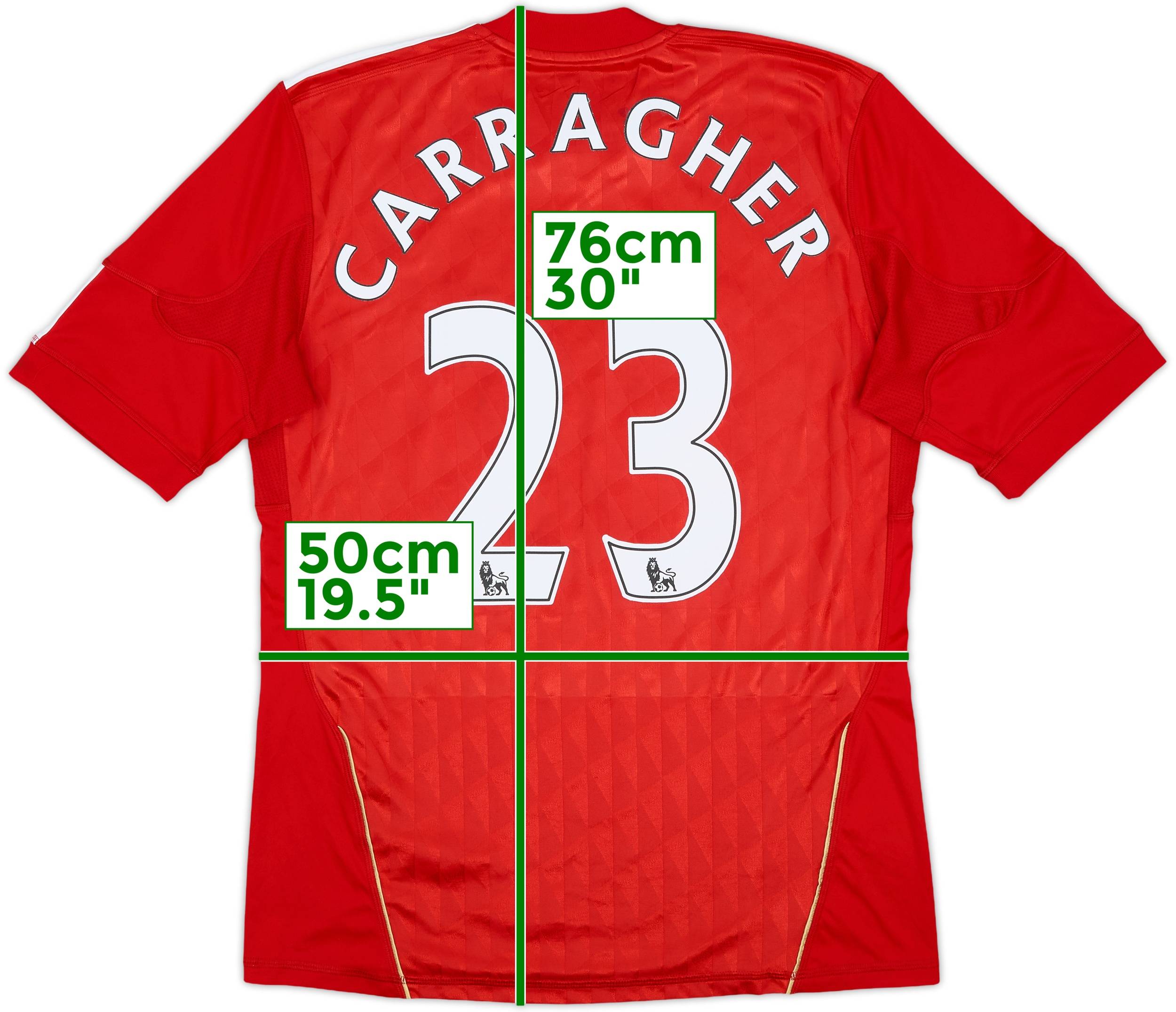2010-12 Liverpool Home Shirt Carragher #23 - 6/10 - (M)
