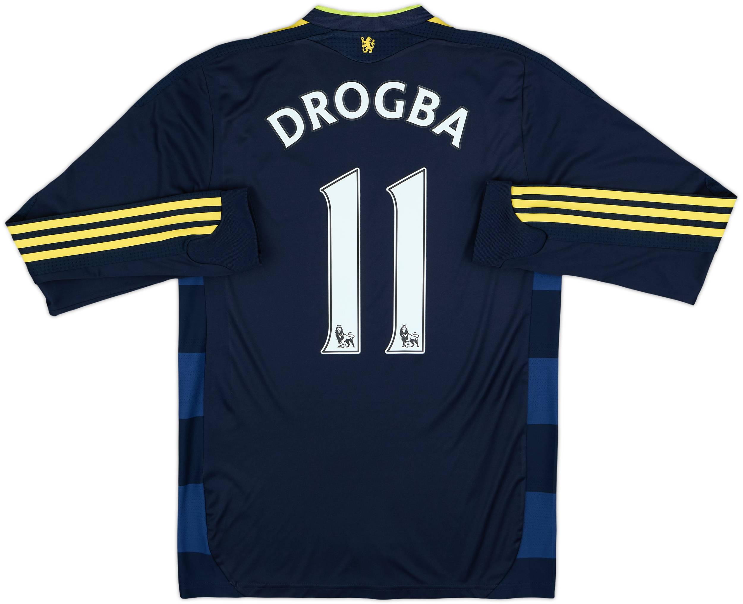 【正規品】adidas Chelsea FC DROGBA 11 シャツ 2009-10 Chelsea Player Issue Away L/S Shirt Drogba #11 - 8/10 - (S)