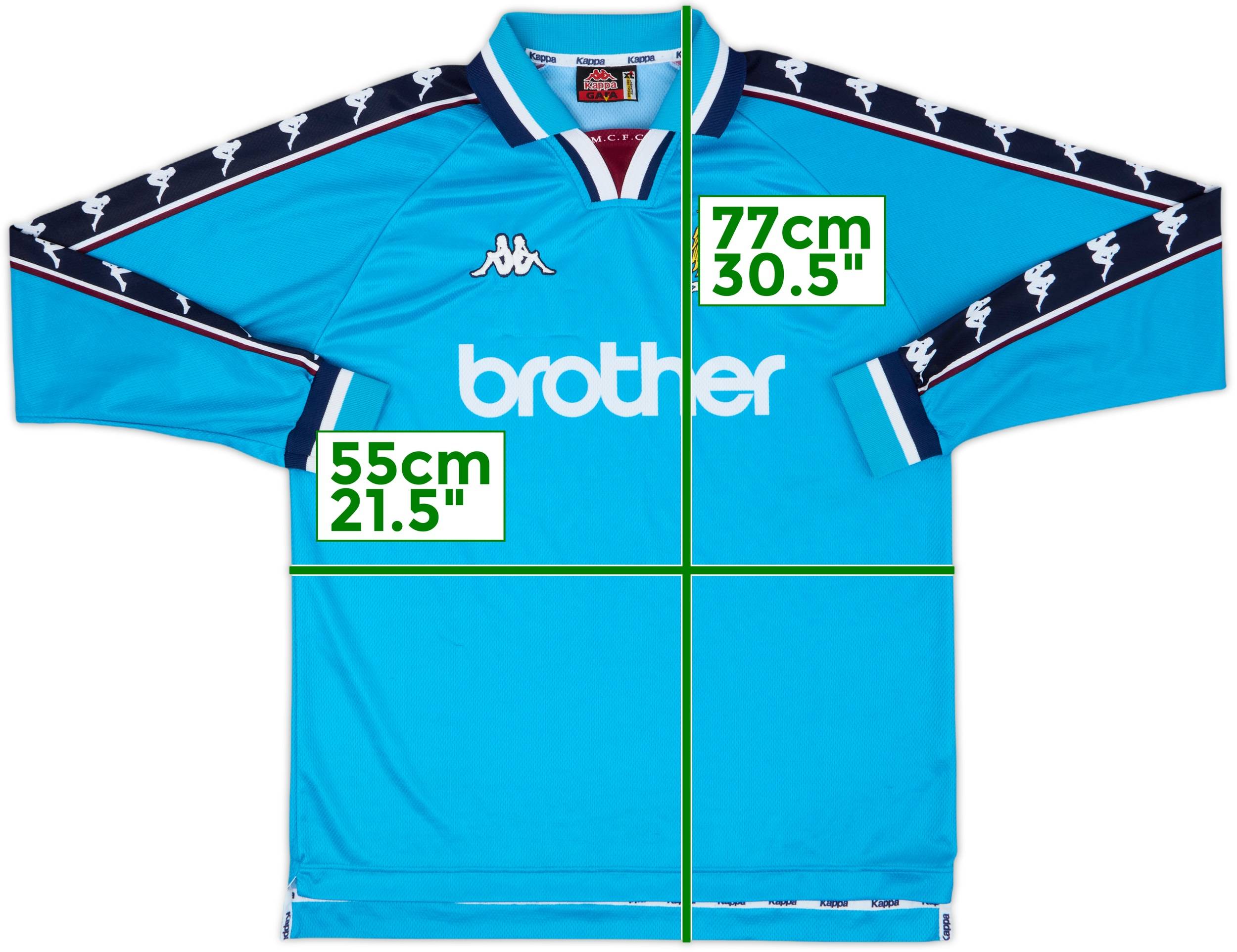 1997-99 Manchester City Home L/S Shirt - 9/10 - (XL)