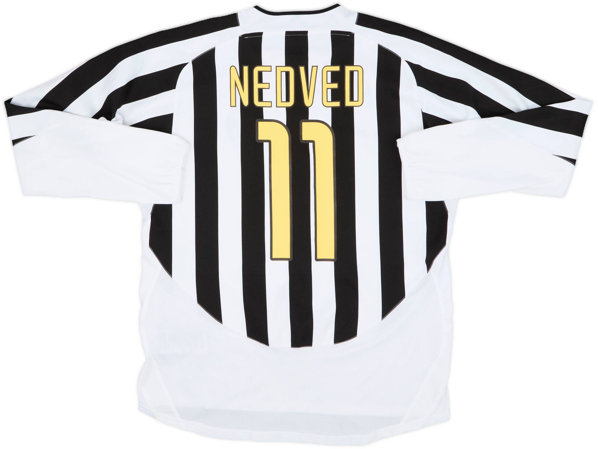 2003-04 Juventus Player Issue Home L/S Shirt Nedved #11 - 10/10 - (L)