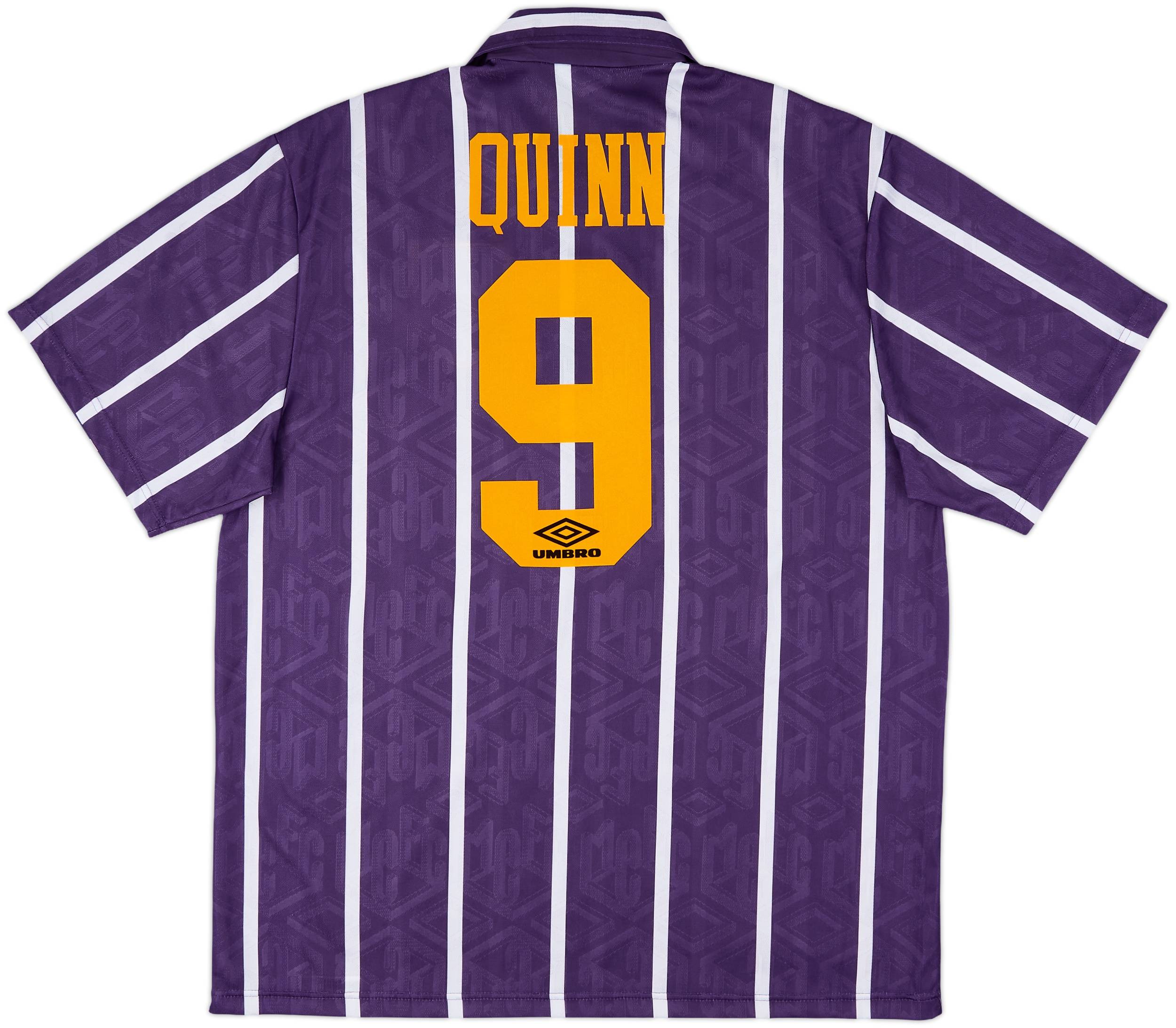 1993-94 Manchester City Away Shirt Quinn #9 - 10/10 - (XL)